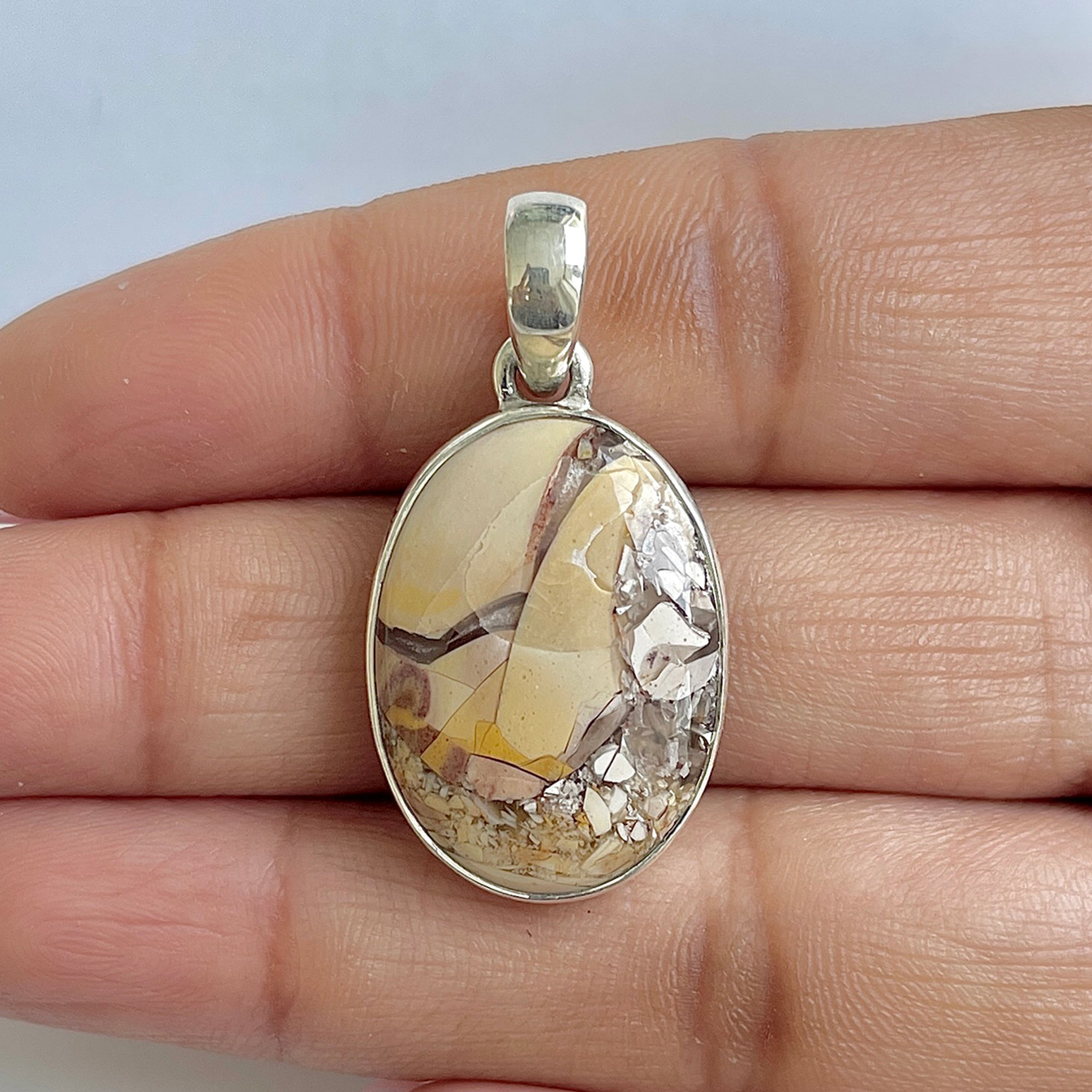 Brecciated Mookaite Pendant-(BRM-1-56)