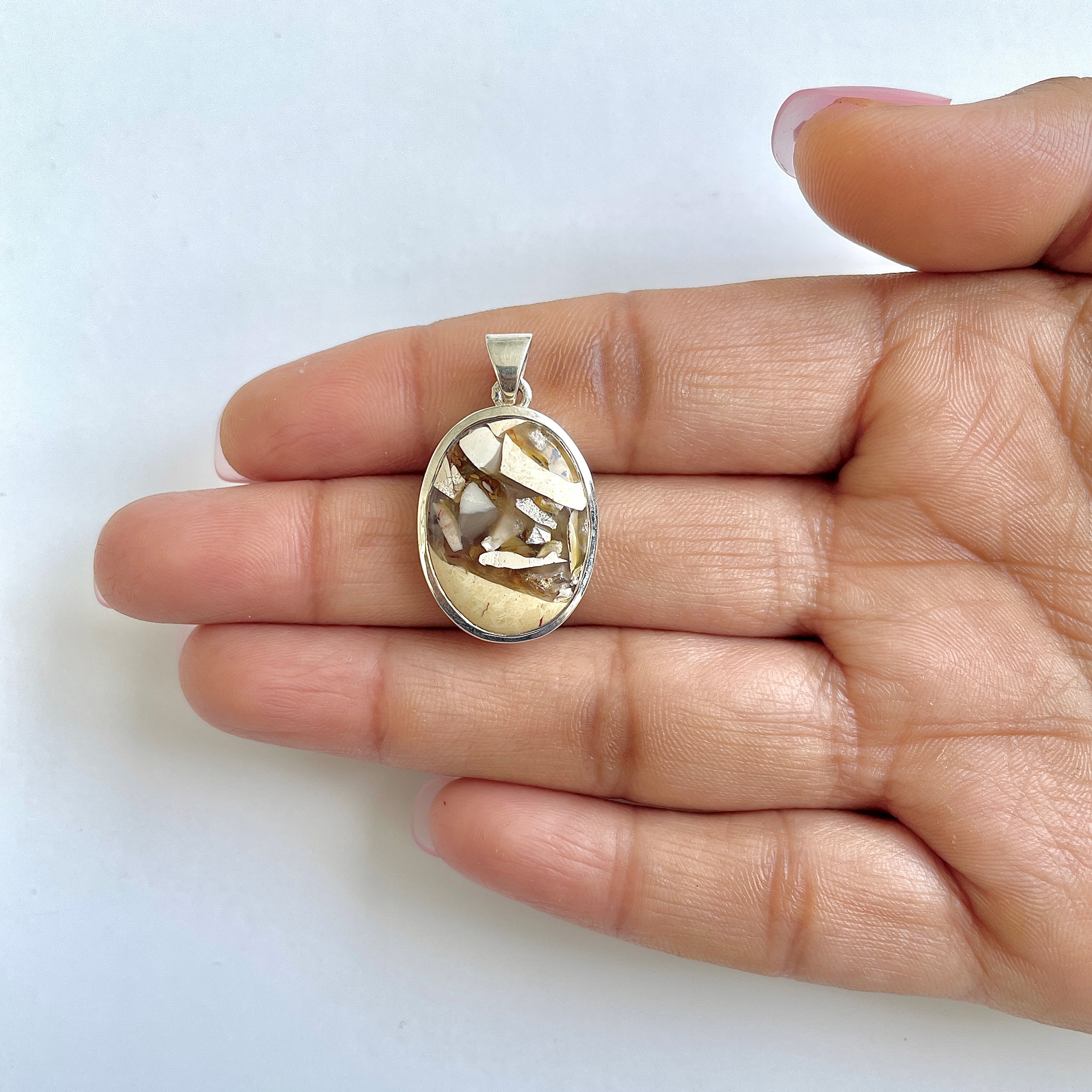 Brecciated Mookaite Pendant-(BRM-1-64)