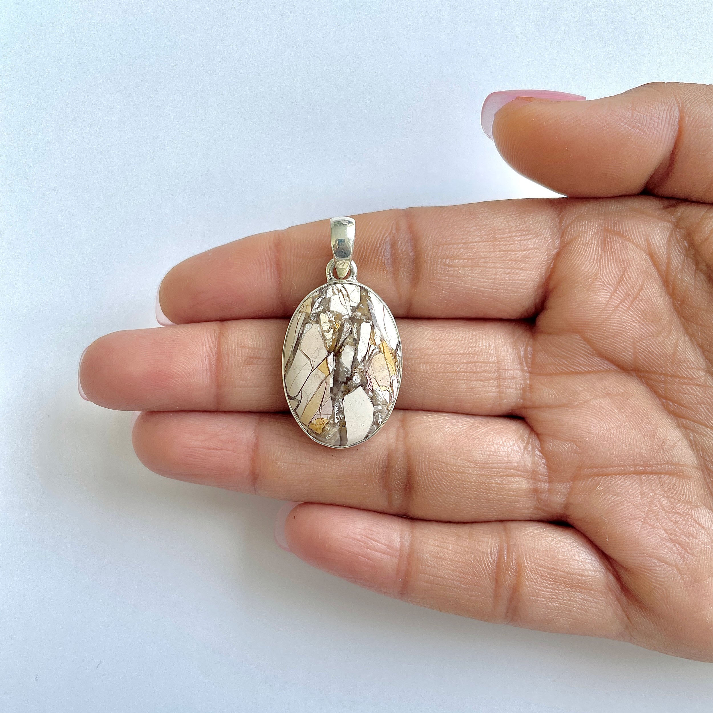 Brecciated Mookaite Pendant-(BRM-1-66)