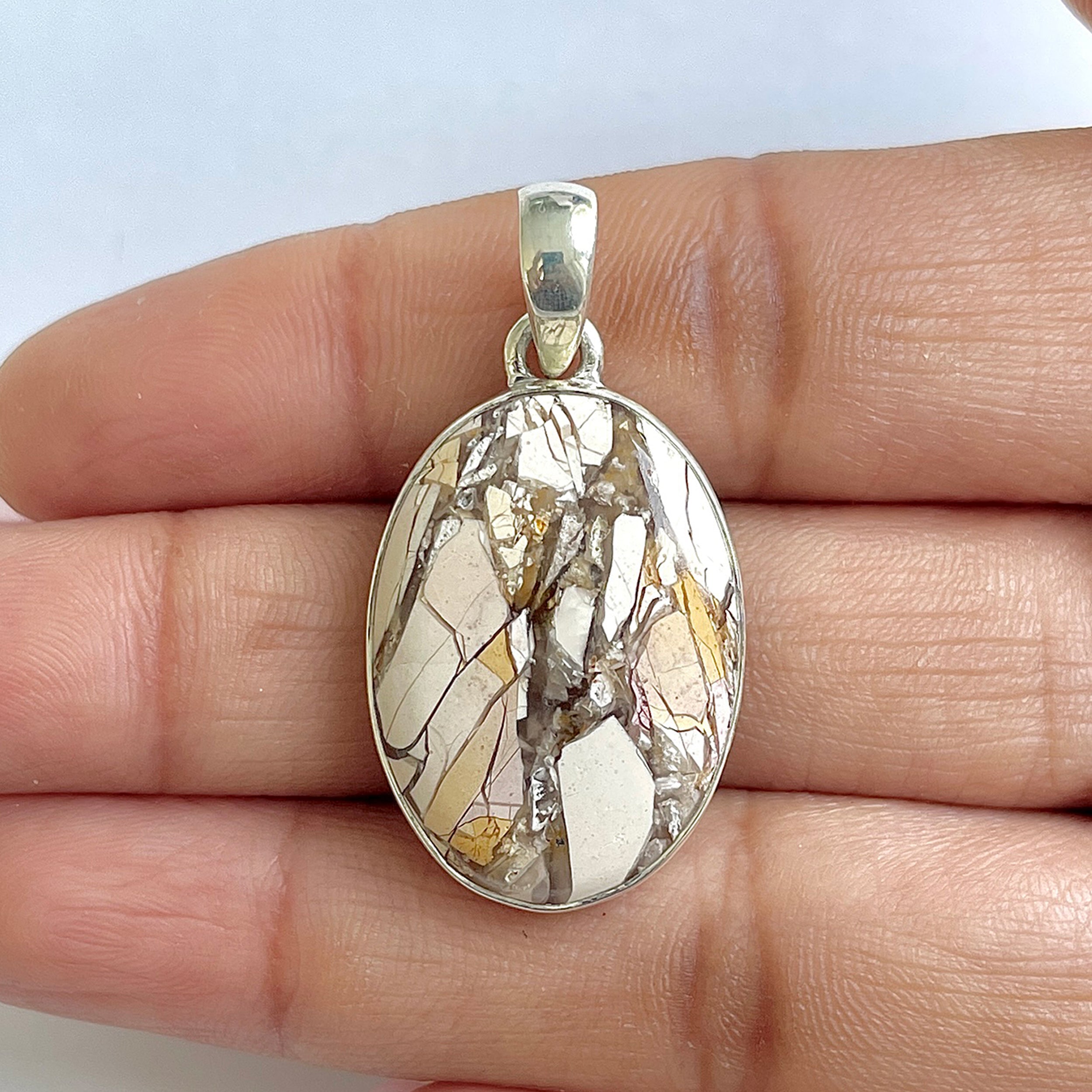 Brecciated Mookaite Pendant-(BRM-1-66)