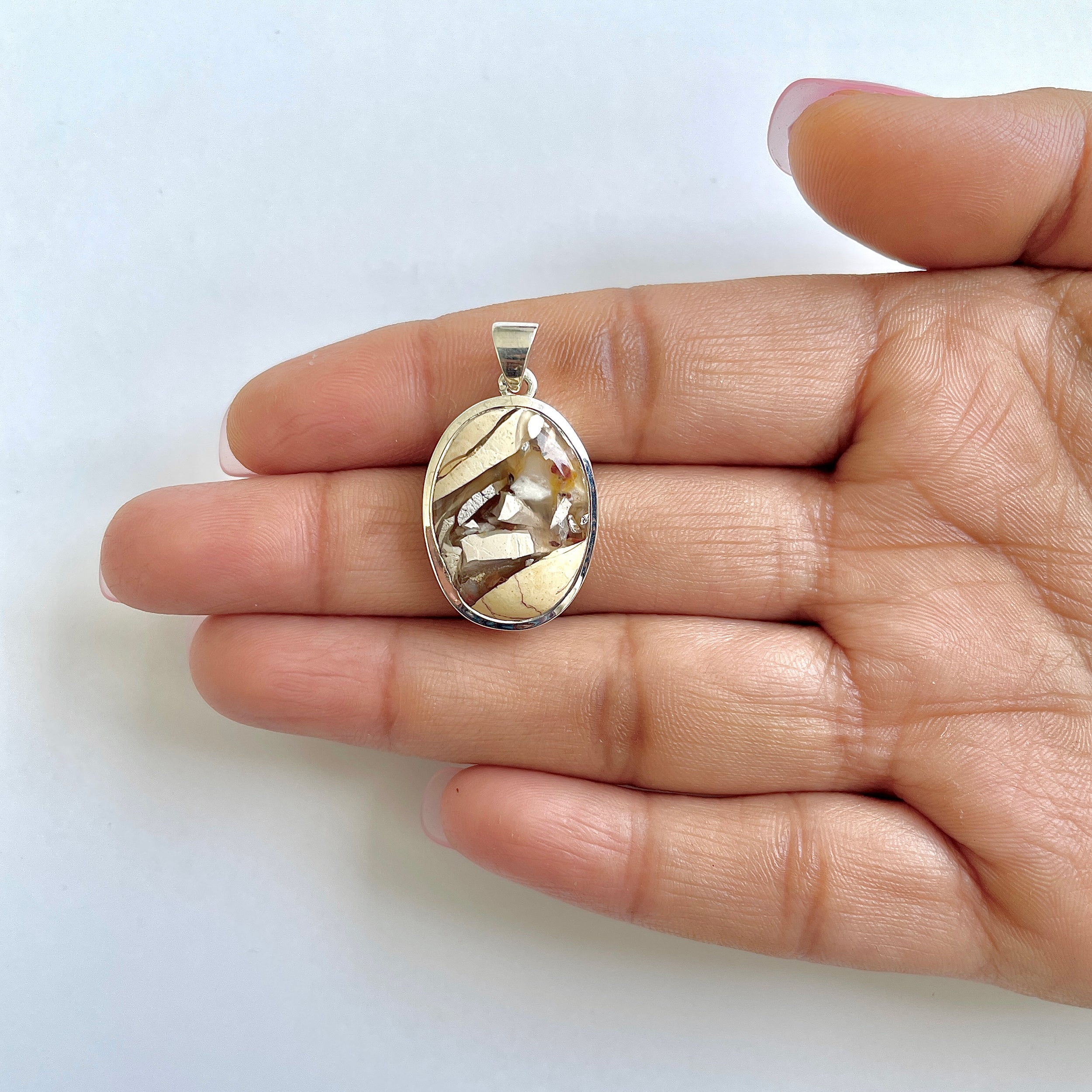 Brecciated Mookaite Pendant-(BRM-1-73)