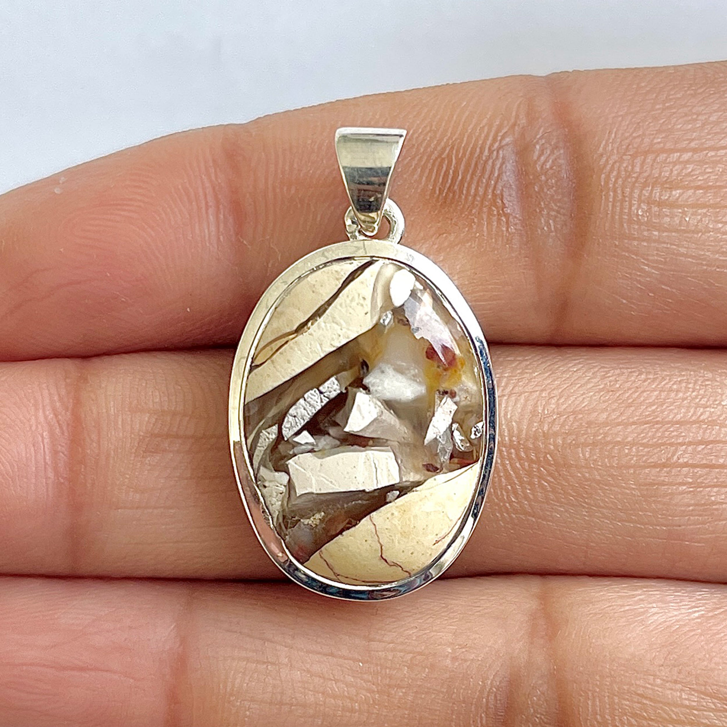 Brecciated Mookaite Pendant-(BRM-1-73)