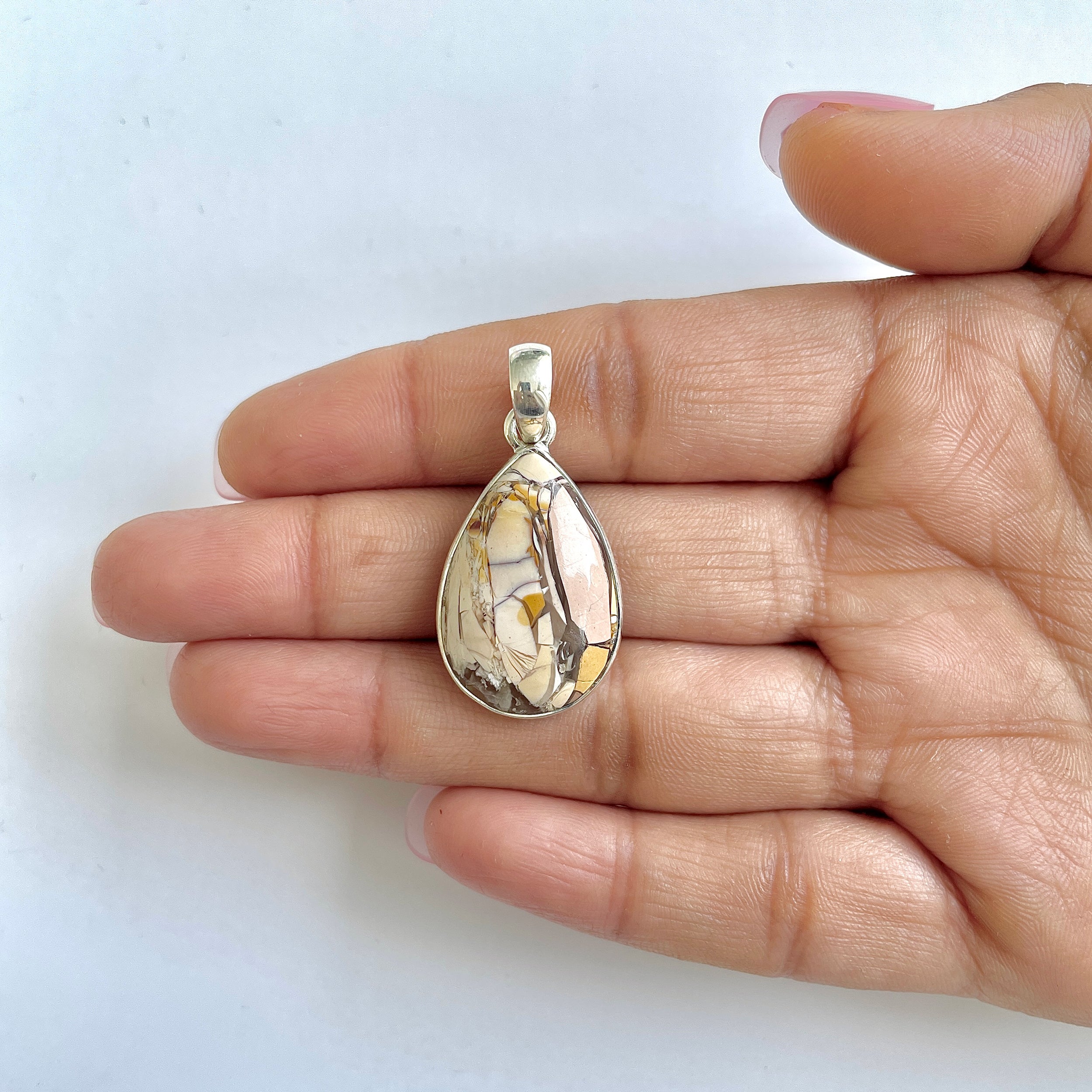 Brecciated Mookaite Pendant-(BRM-1-74)