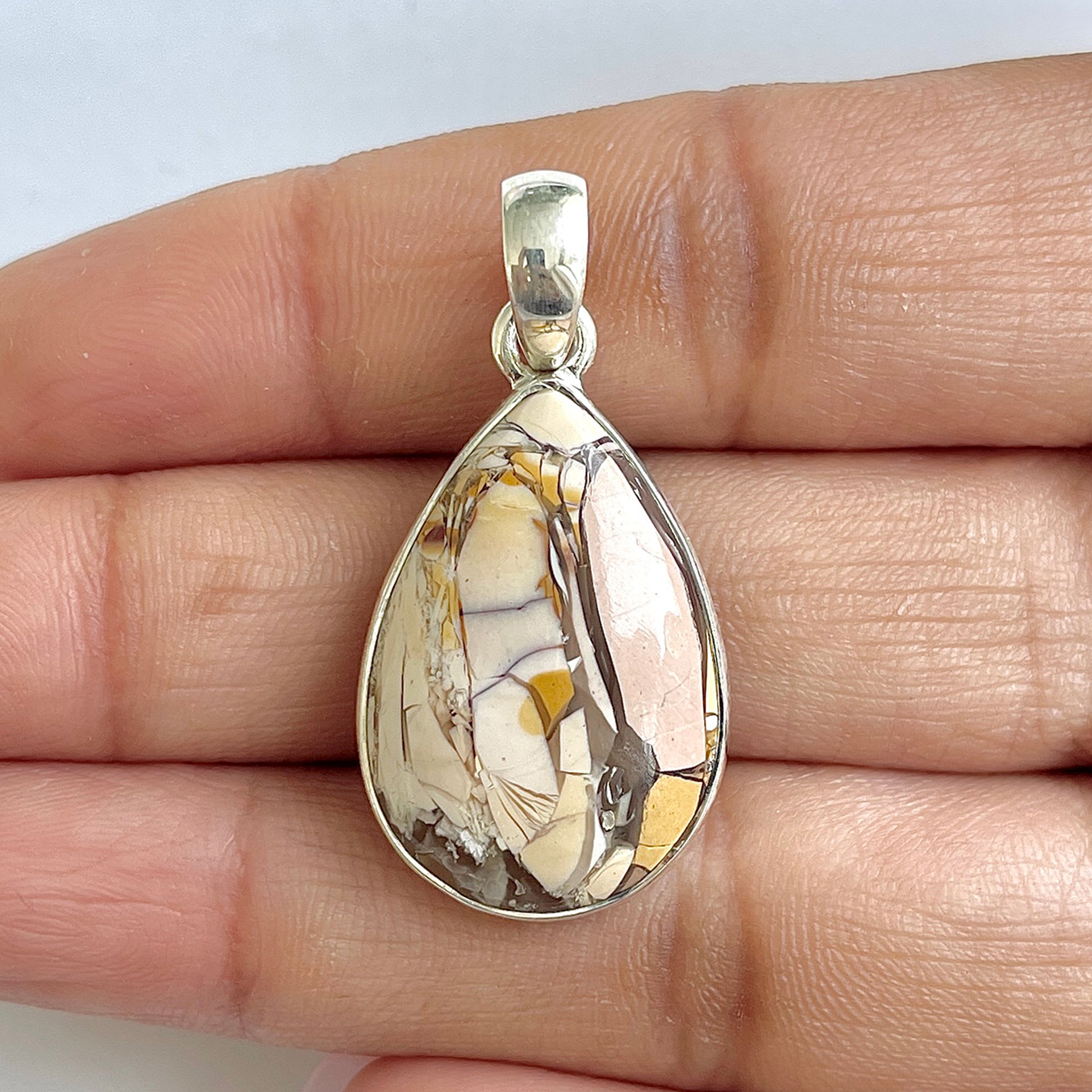 Brecciated Mookaite Pendant-(BRM-1-74)