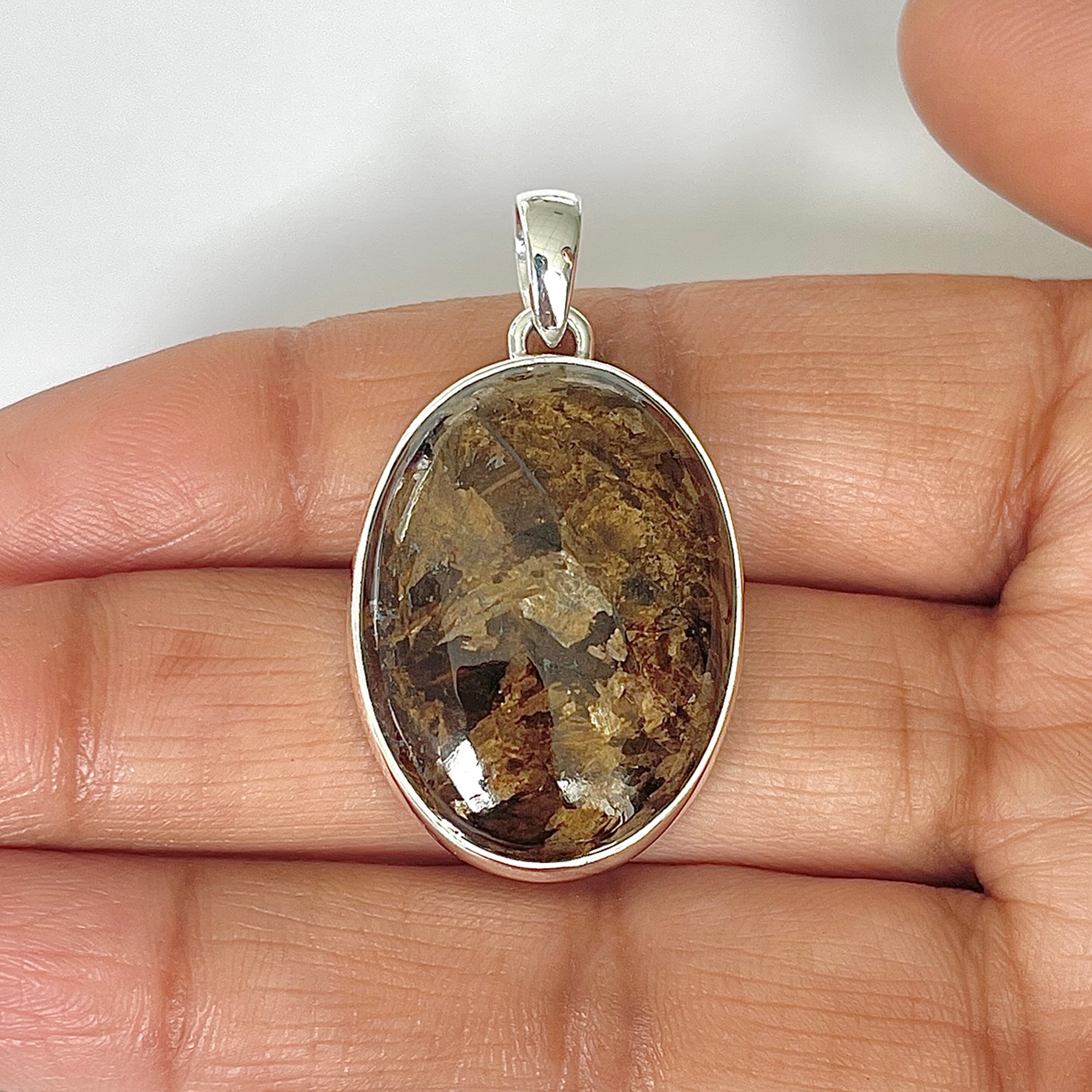 Bronzite Pendant-(BRZ-1-10)