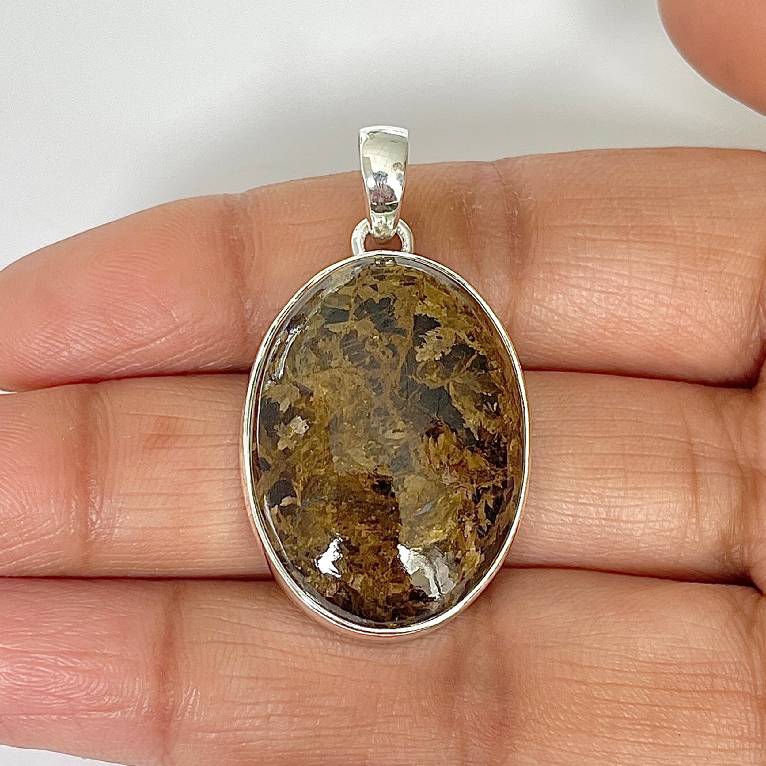 Bronzite Pendant-(BRZ-1-17)