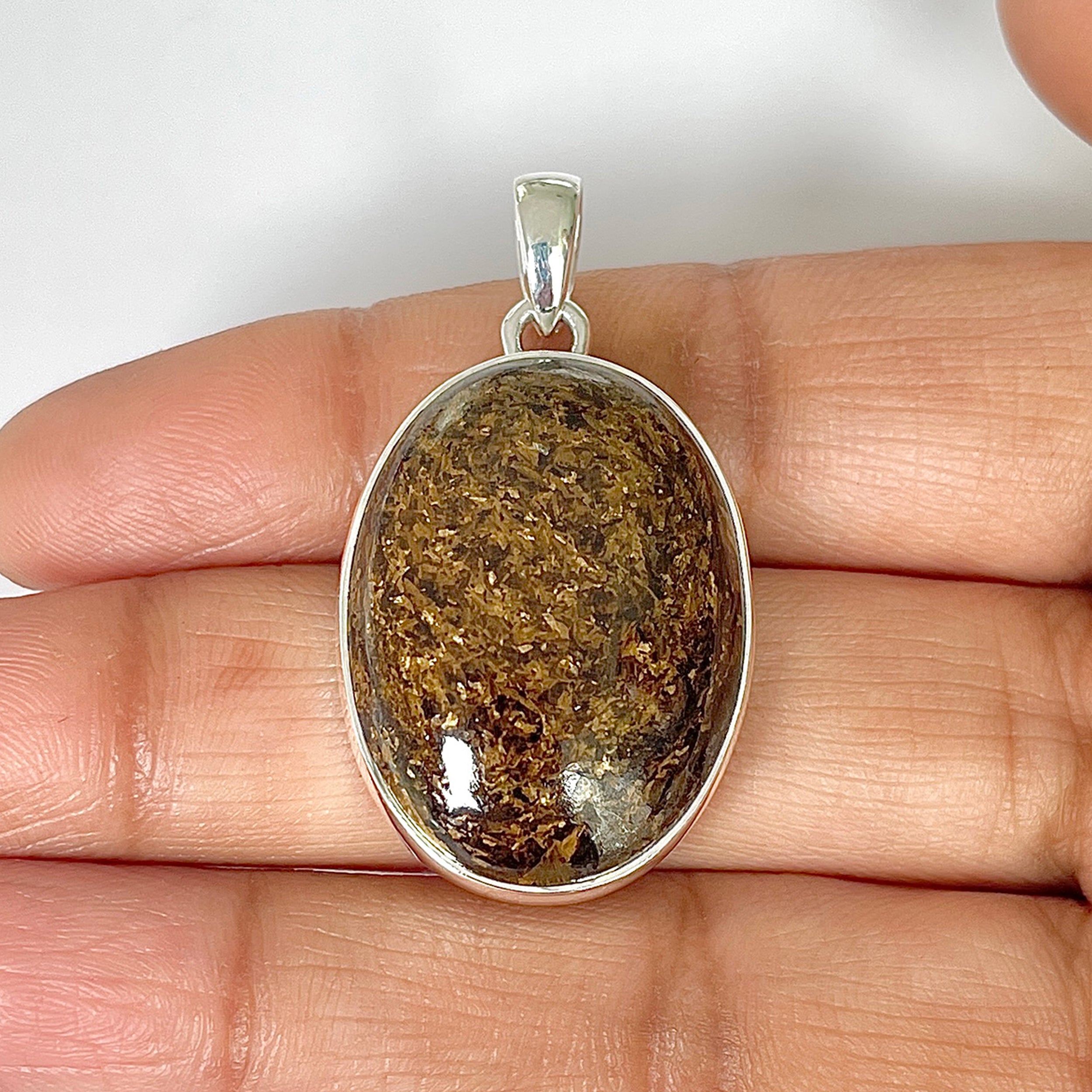 Bronzite Pendant-(BRZ-1-18)