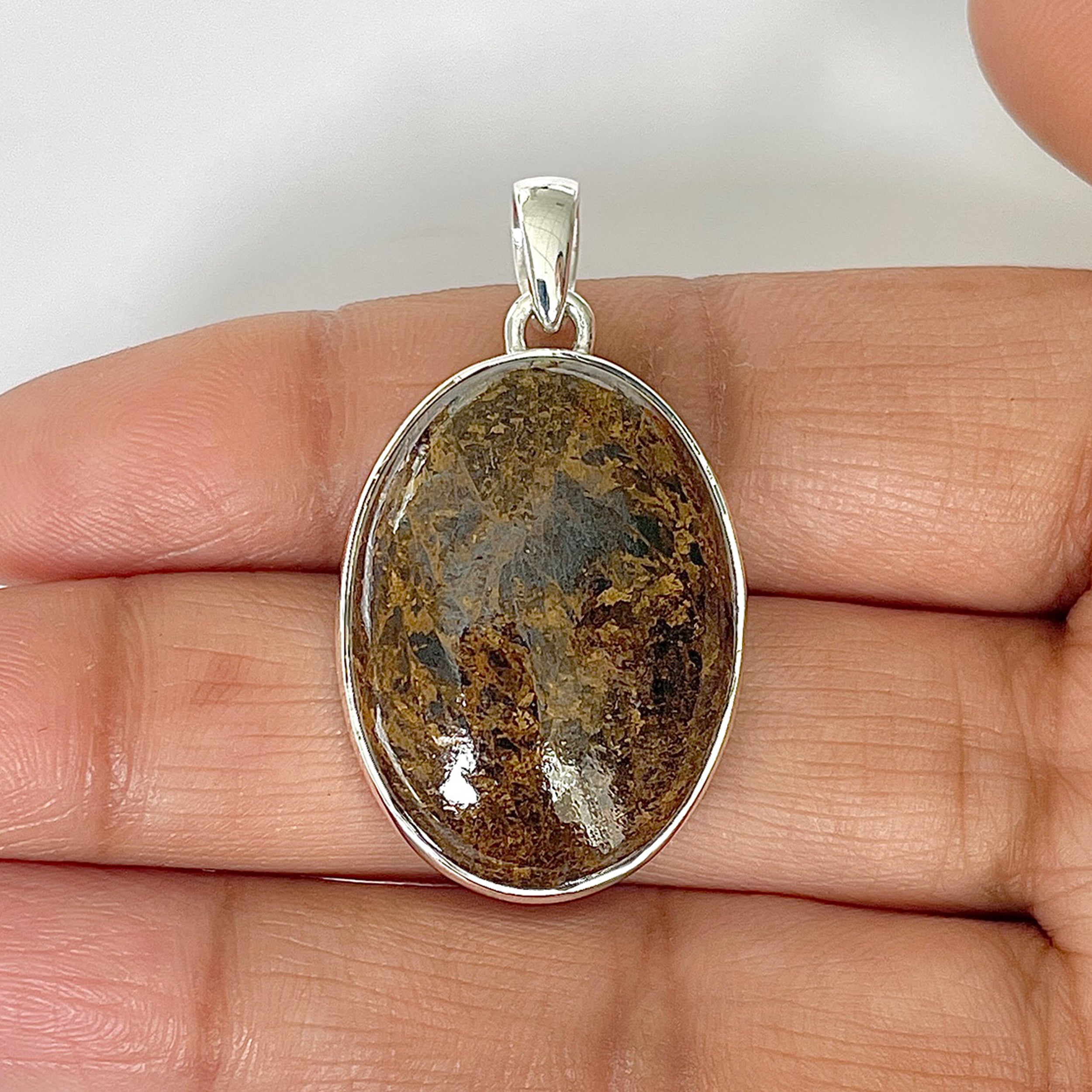 Bronzite Pendant-(BRZ-1-22)