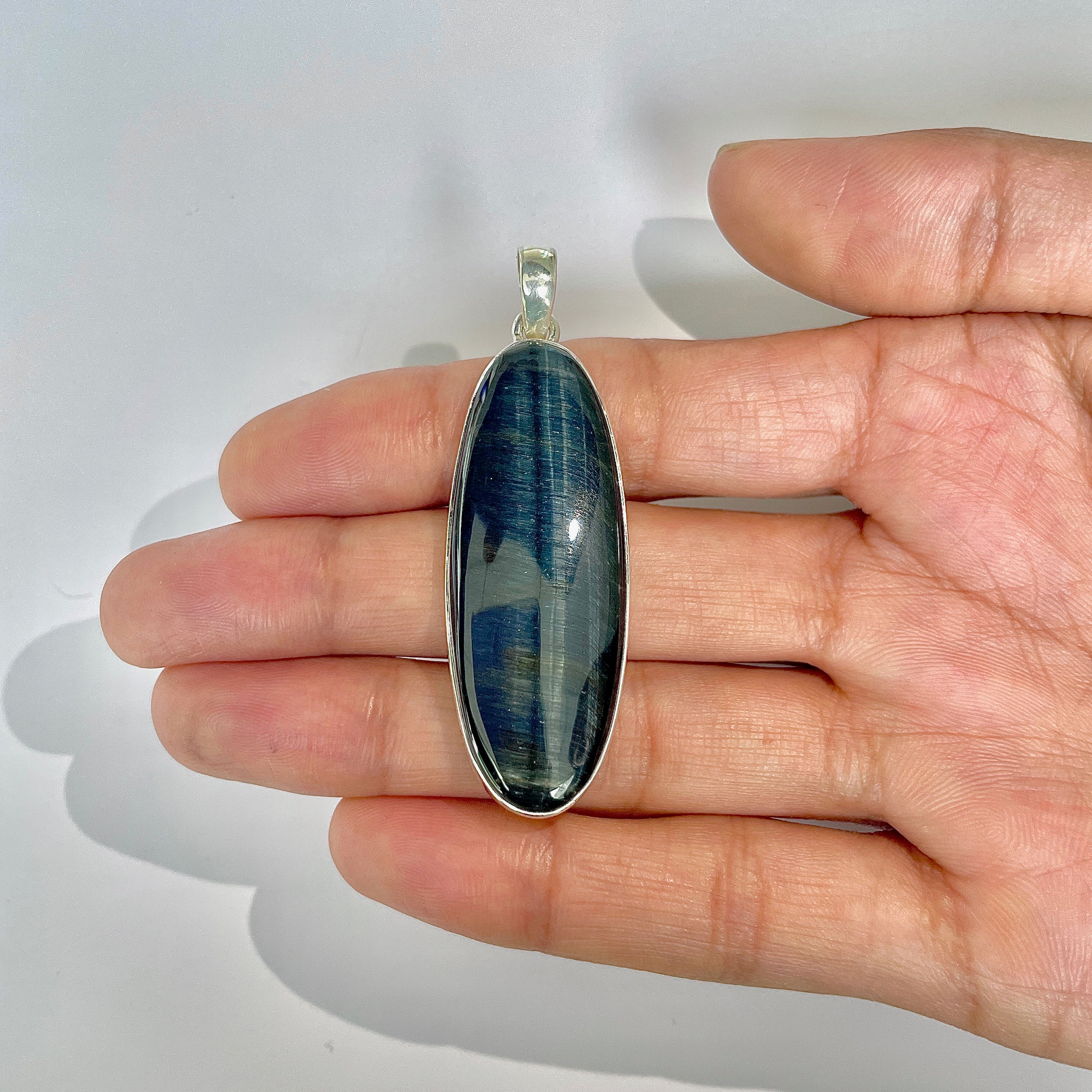 Blue Tiger Eye Pendant-(BTE-1-6)