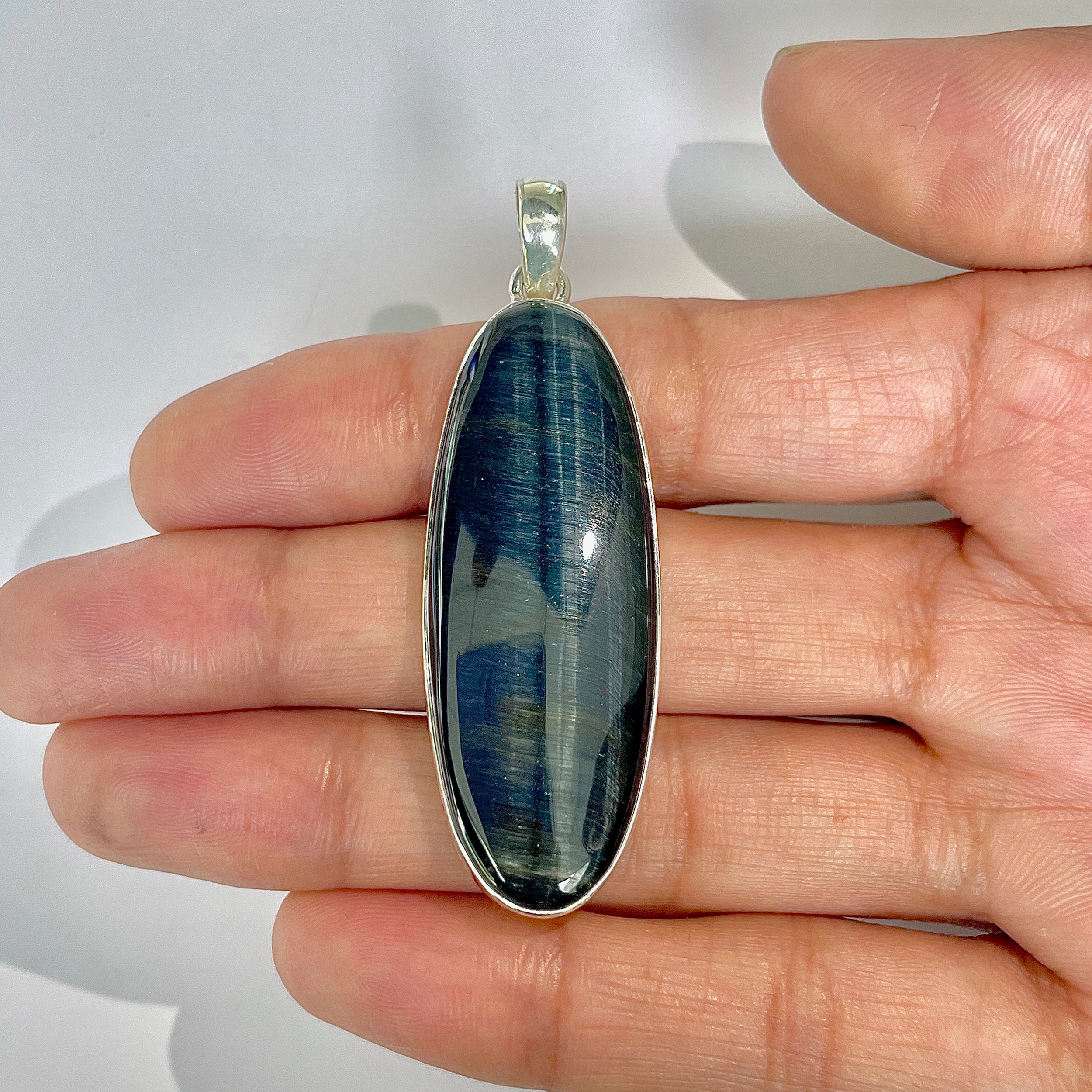 Blue Tiger Eye Pendant-(BTE-1-6)