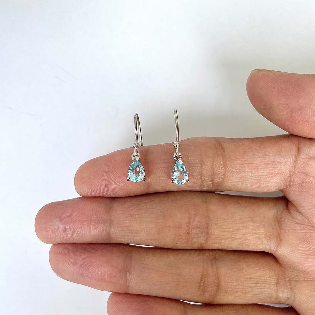 Blue Topaz Earring-(BTZ-RDE-676)