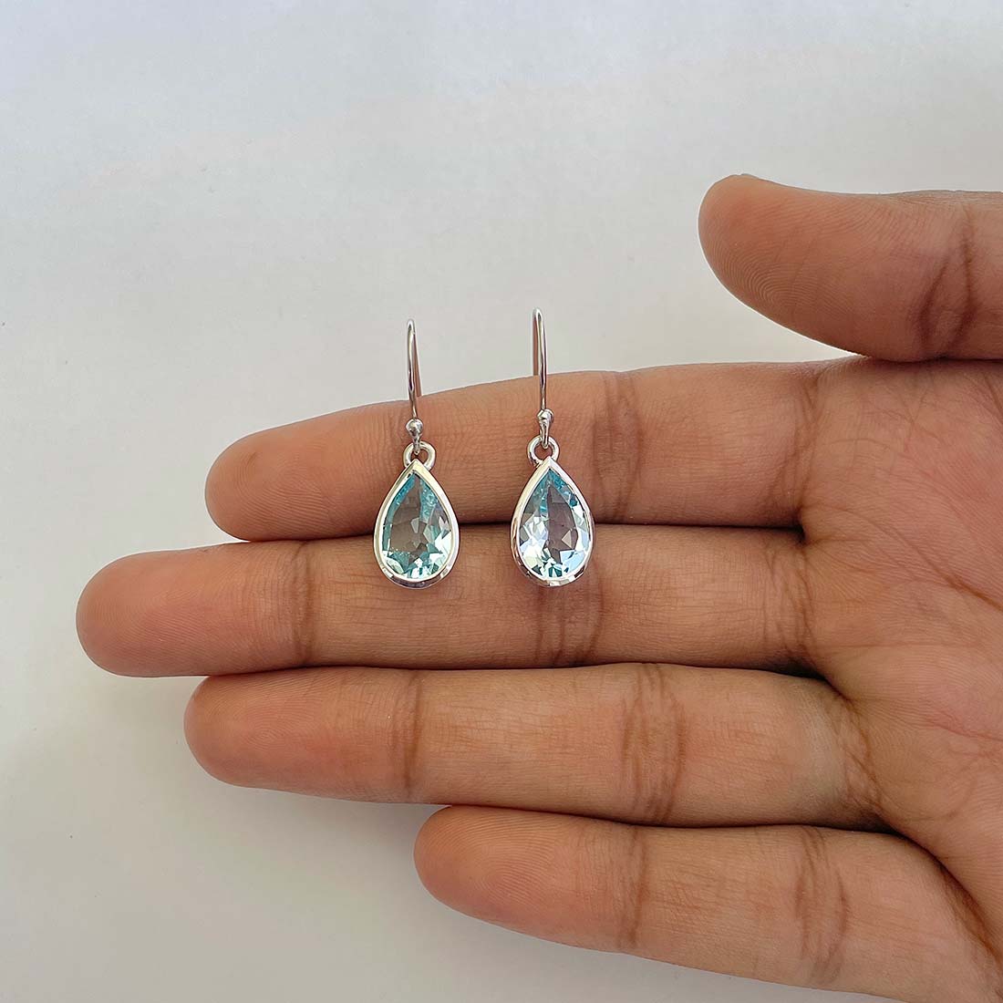 Blue Topaz Earring-(BTZ-RDE-707)