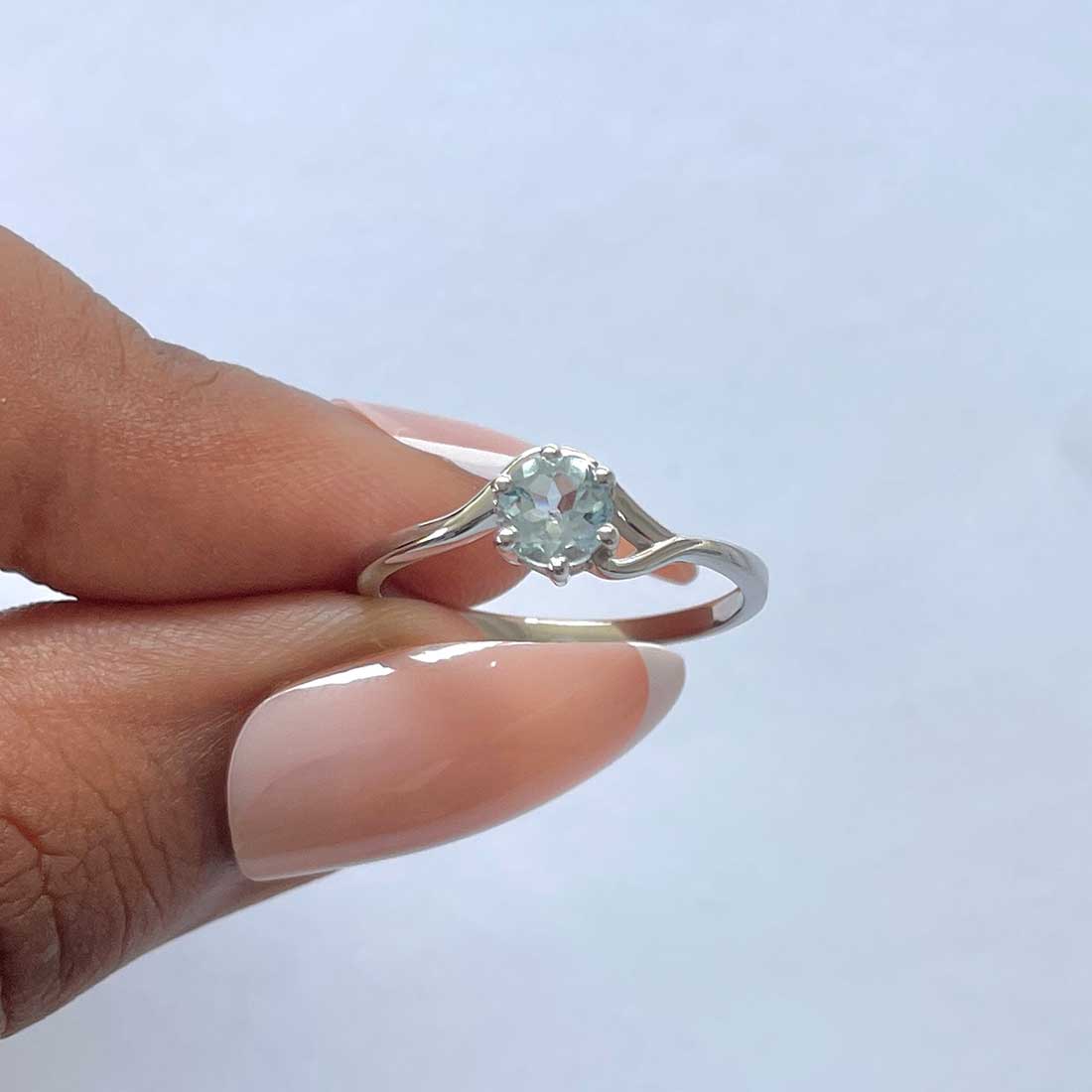 Blue Topaz Ring-(BTZ-RDR-04.)