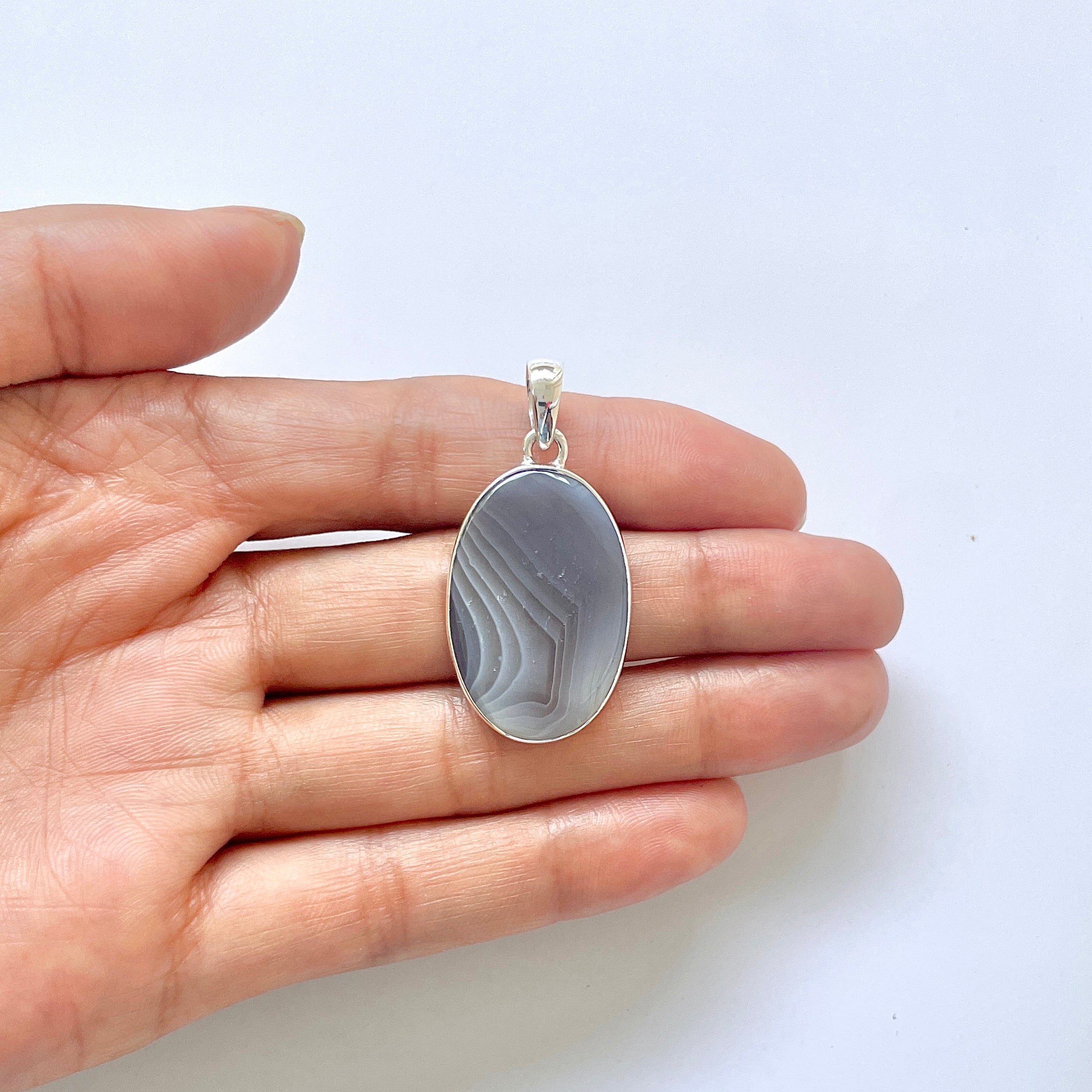 Botswana Agate Pendant-(BWA-1-1)