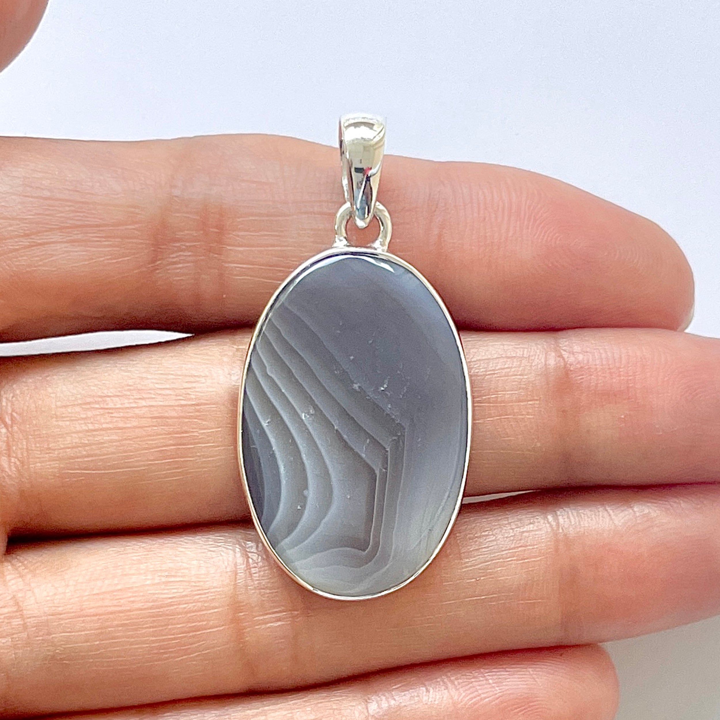 Botswana Agate Pendant-(BWA-1-1)