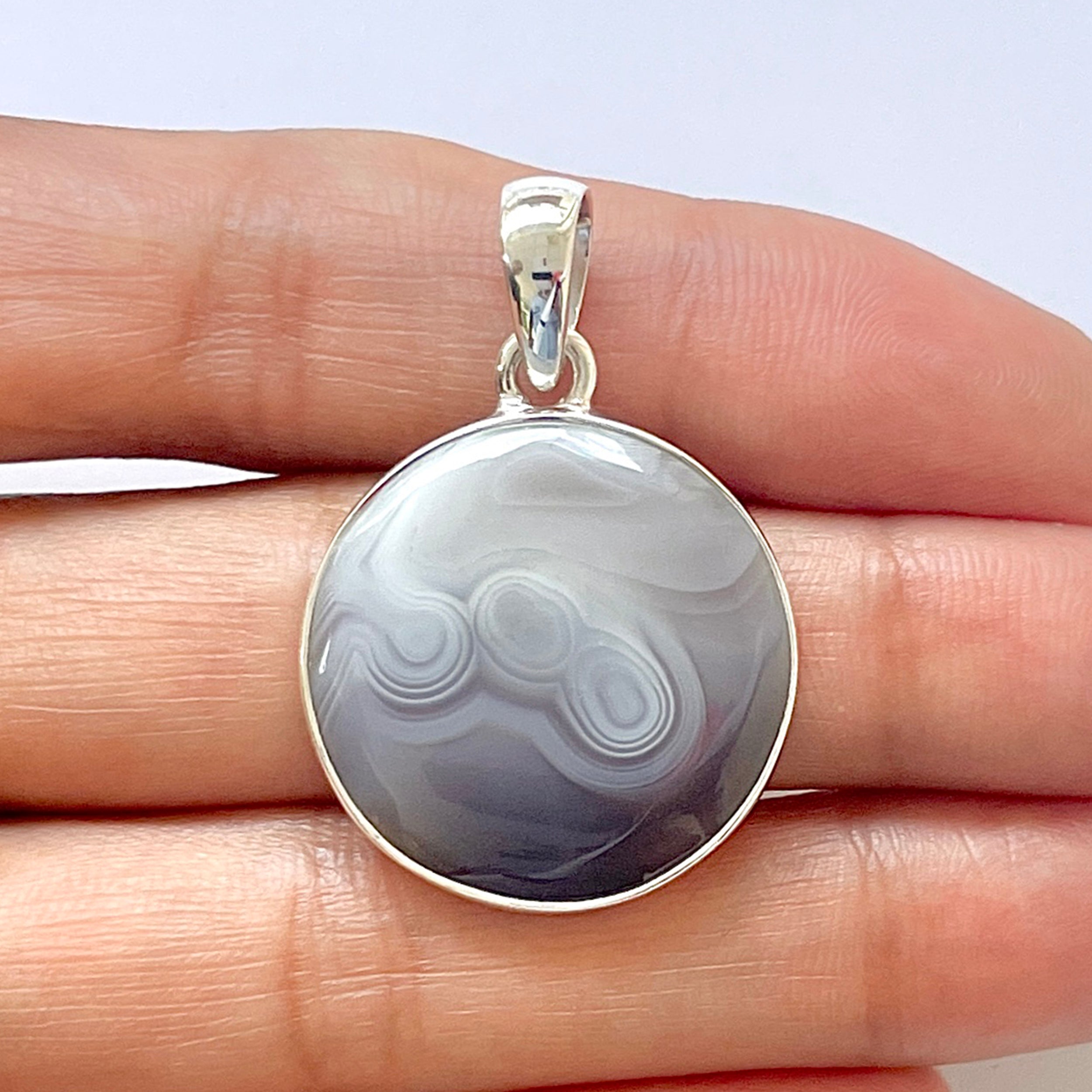Botswana Agate Pendant-(BWA-1-10)