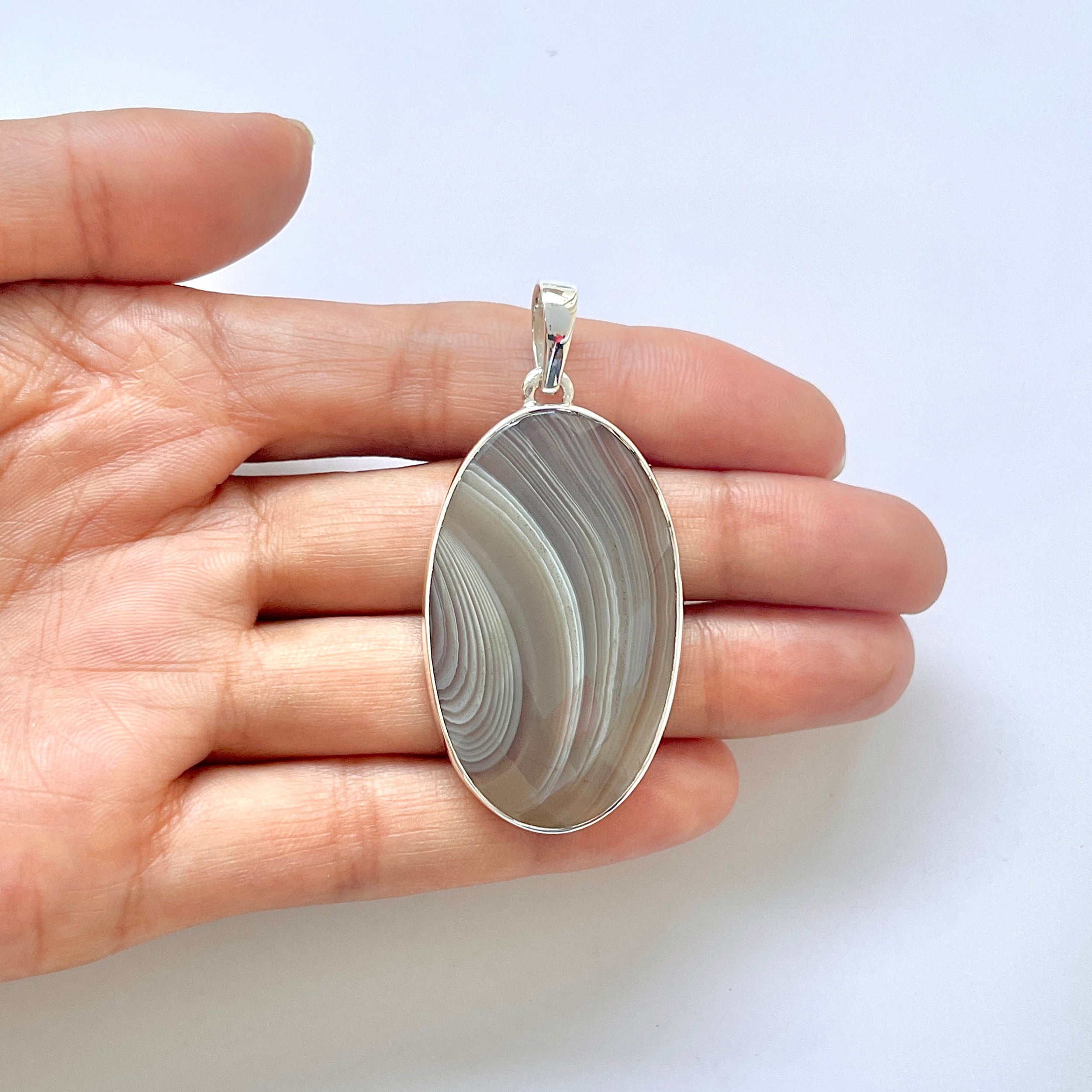 Botswana Agate Pendant-(BWA-1-12)