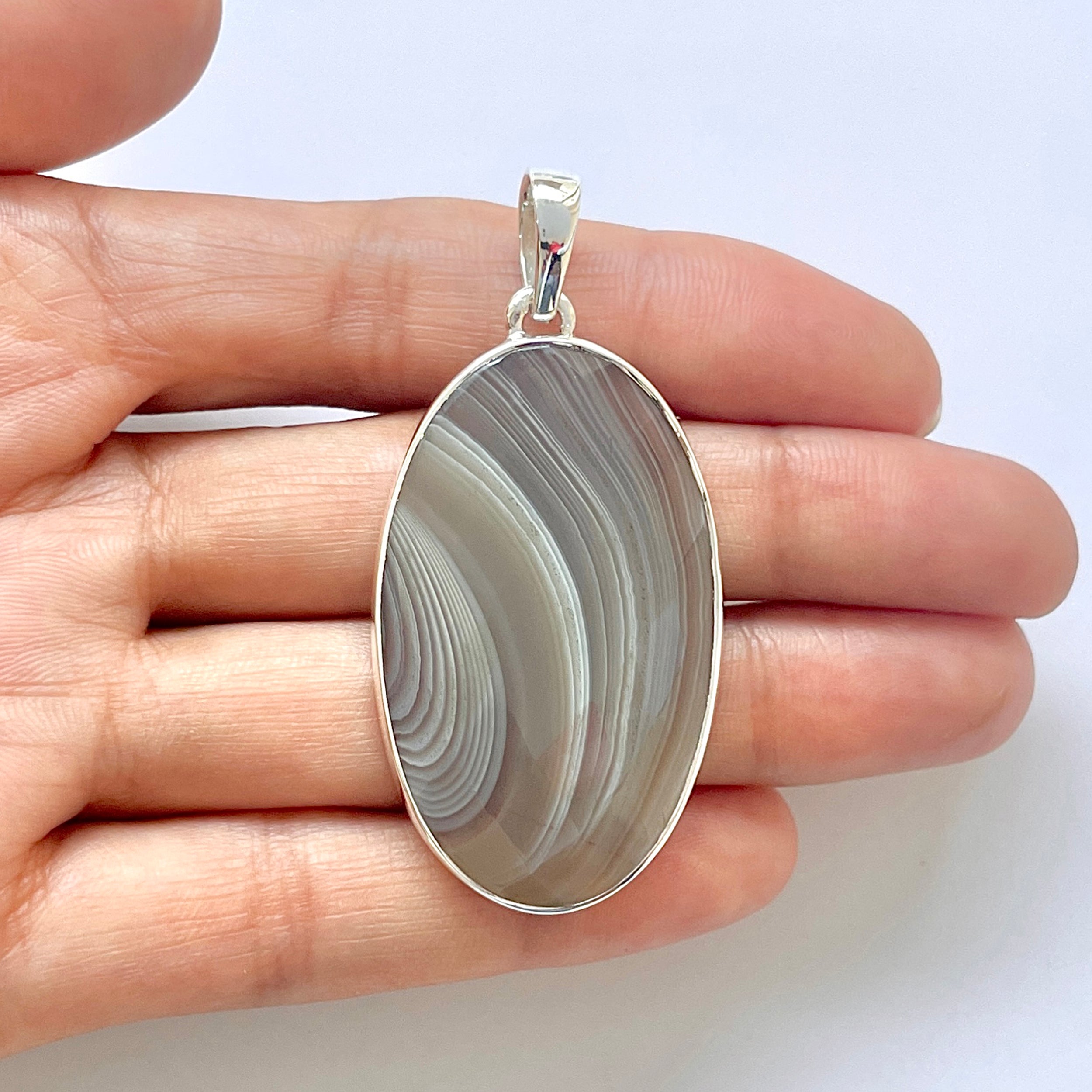 Botswana Agate Pendant-(BWA-1-12)