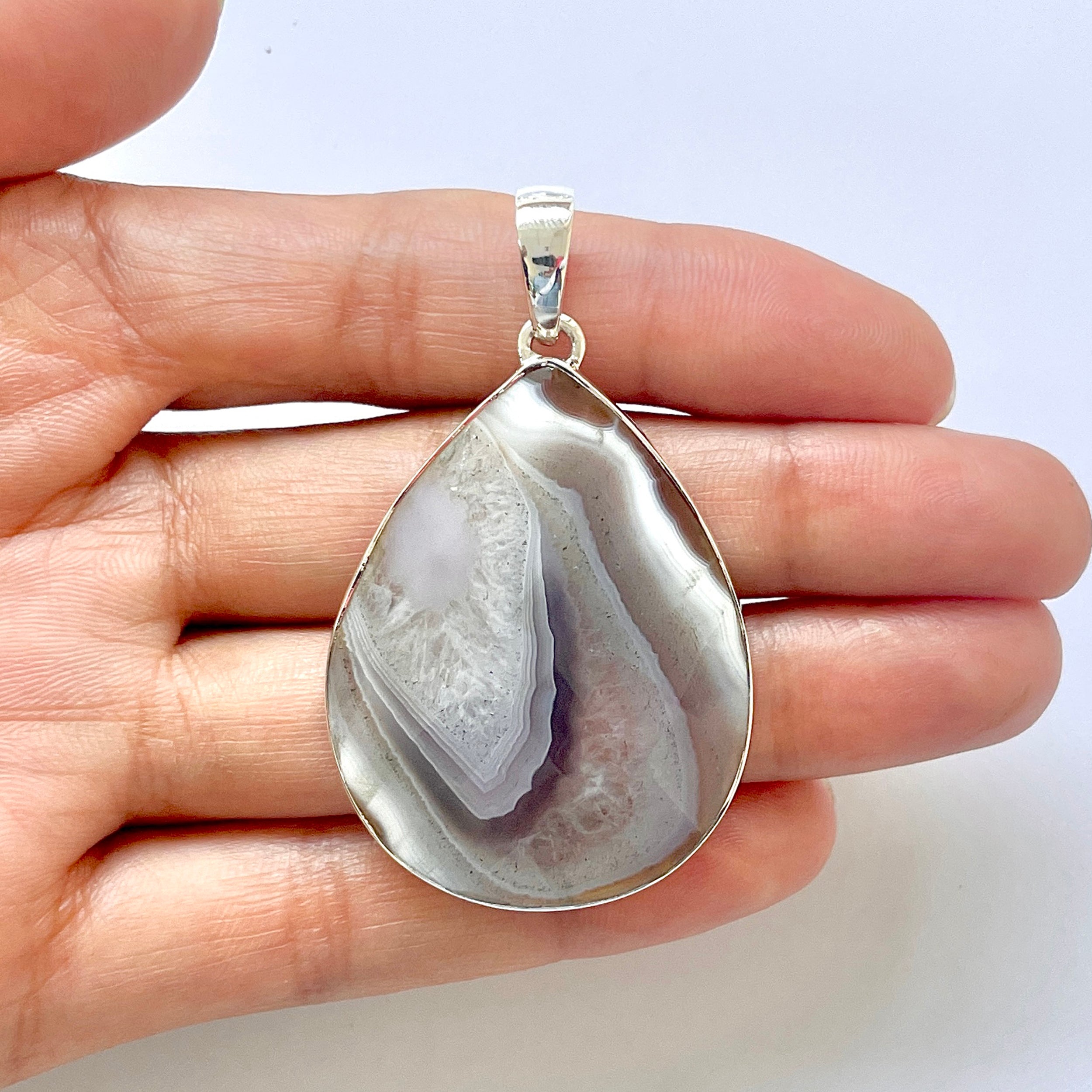 Botswana Agate Pendant-(BWA-1-13)