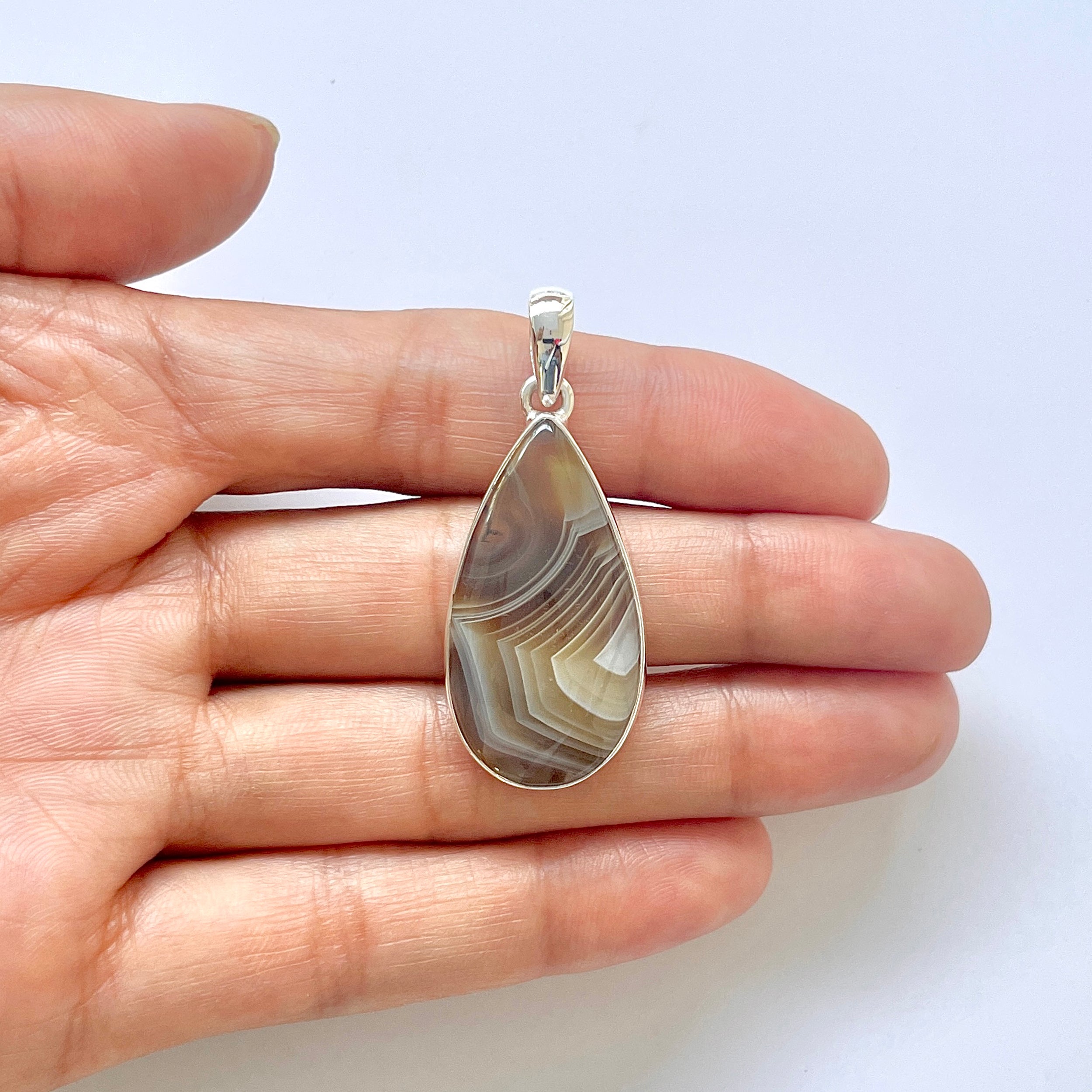 Botswana Agate Pendant-(BWA-1-16)