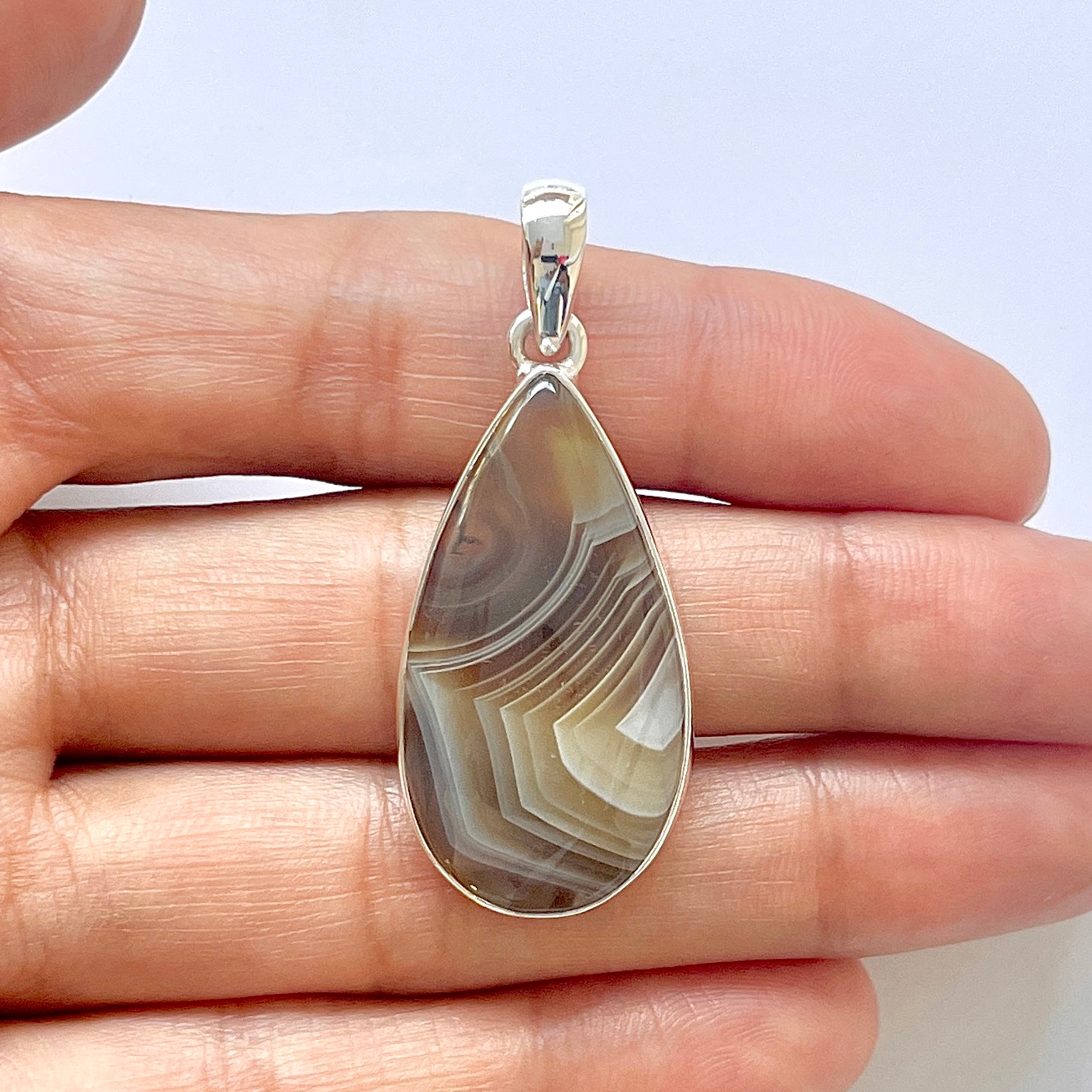 Botswana Agate Pendant-(BWA-1-16)