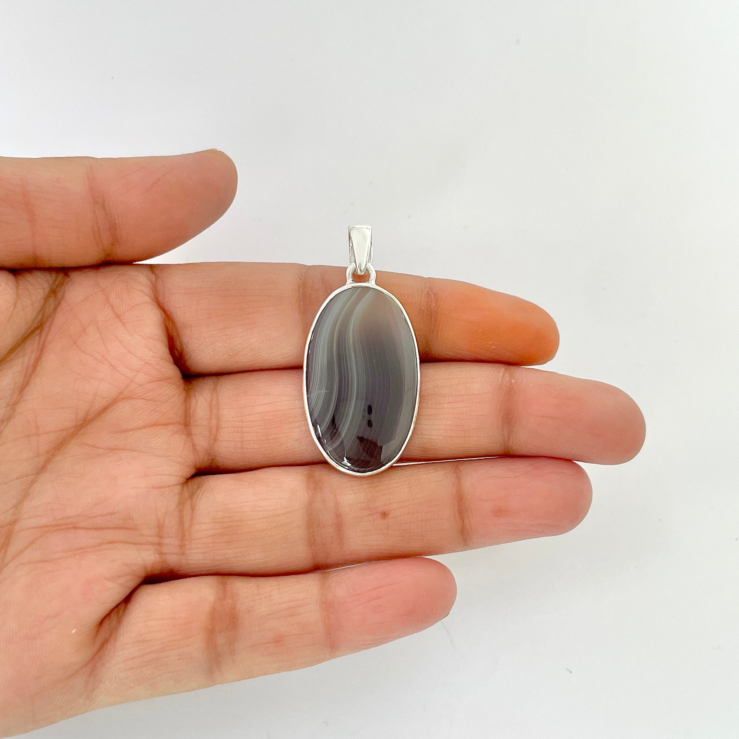 Botswana Agate Pendant-(BWA-1-19)