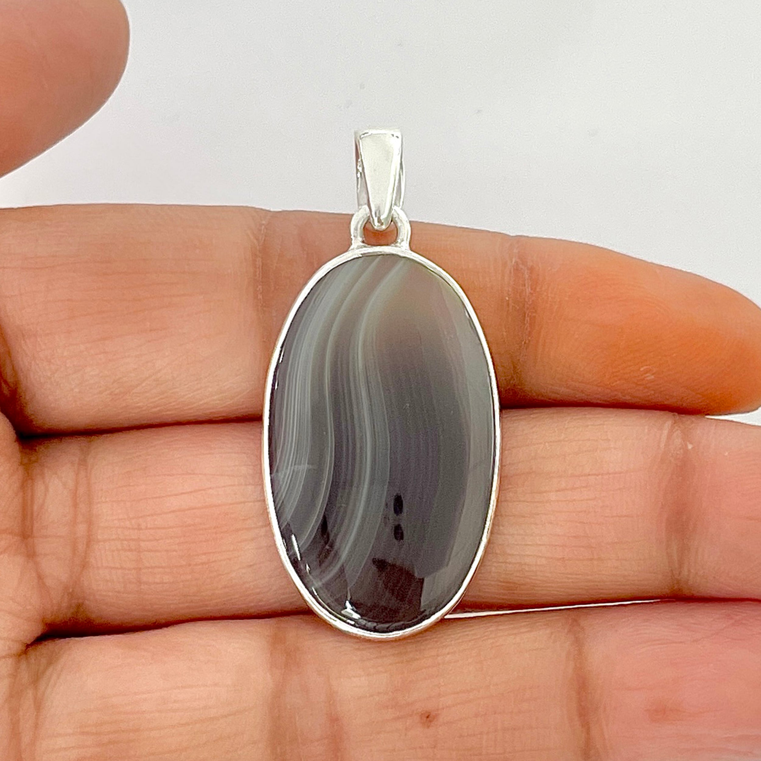 Botswana Agate Pendant-(BWA-1-19)