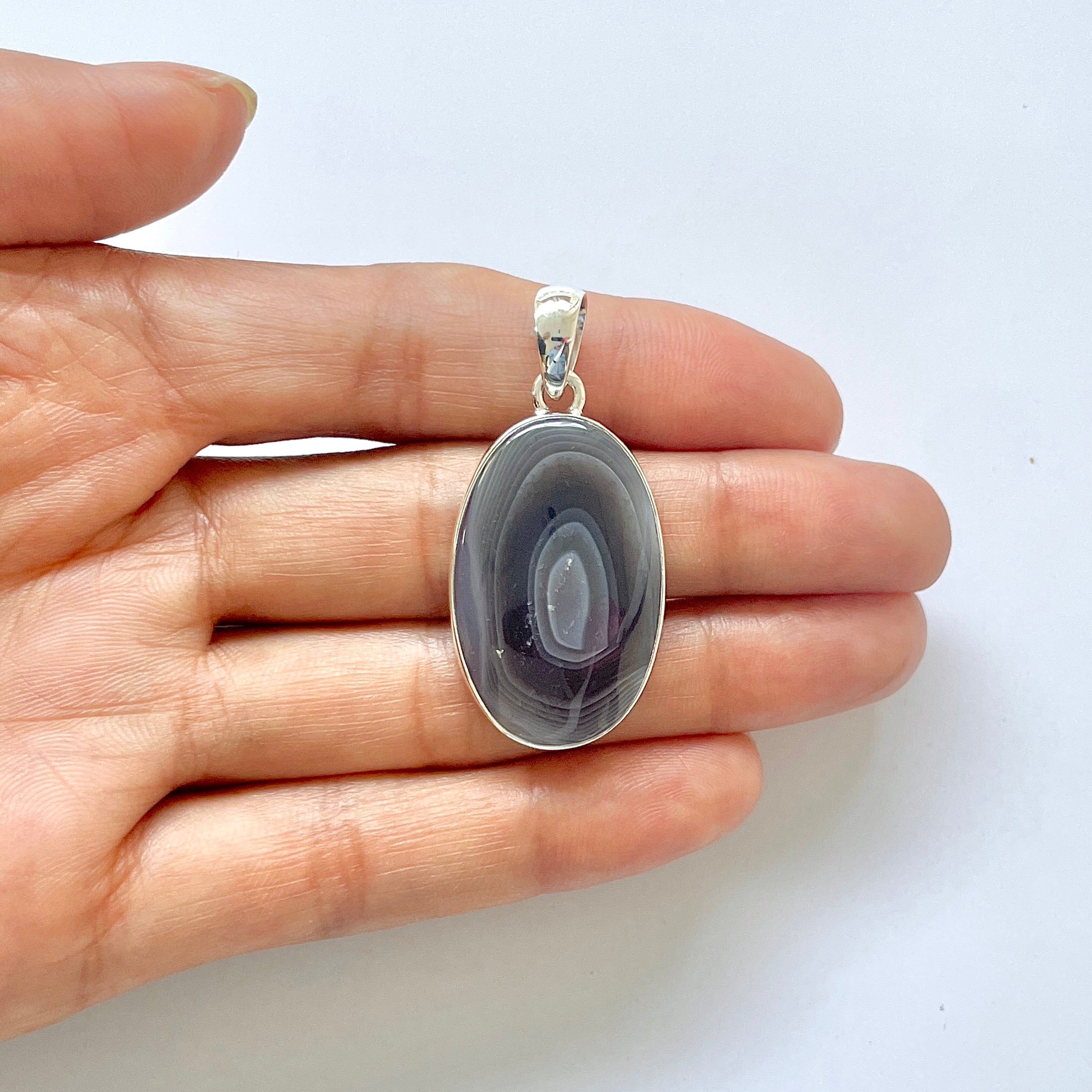 Botswana Agate Pendant-(BWA-1-2)