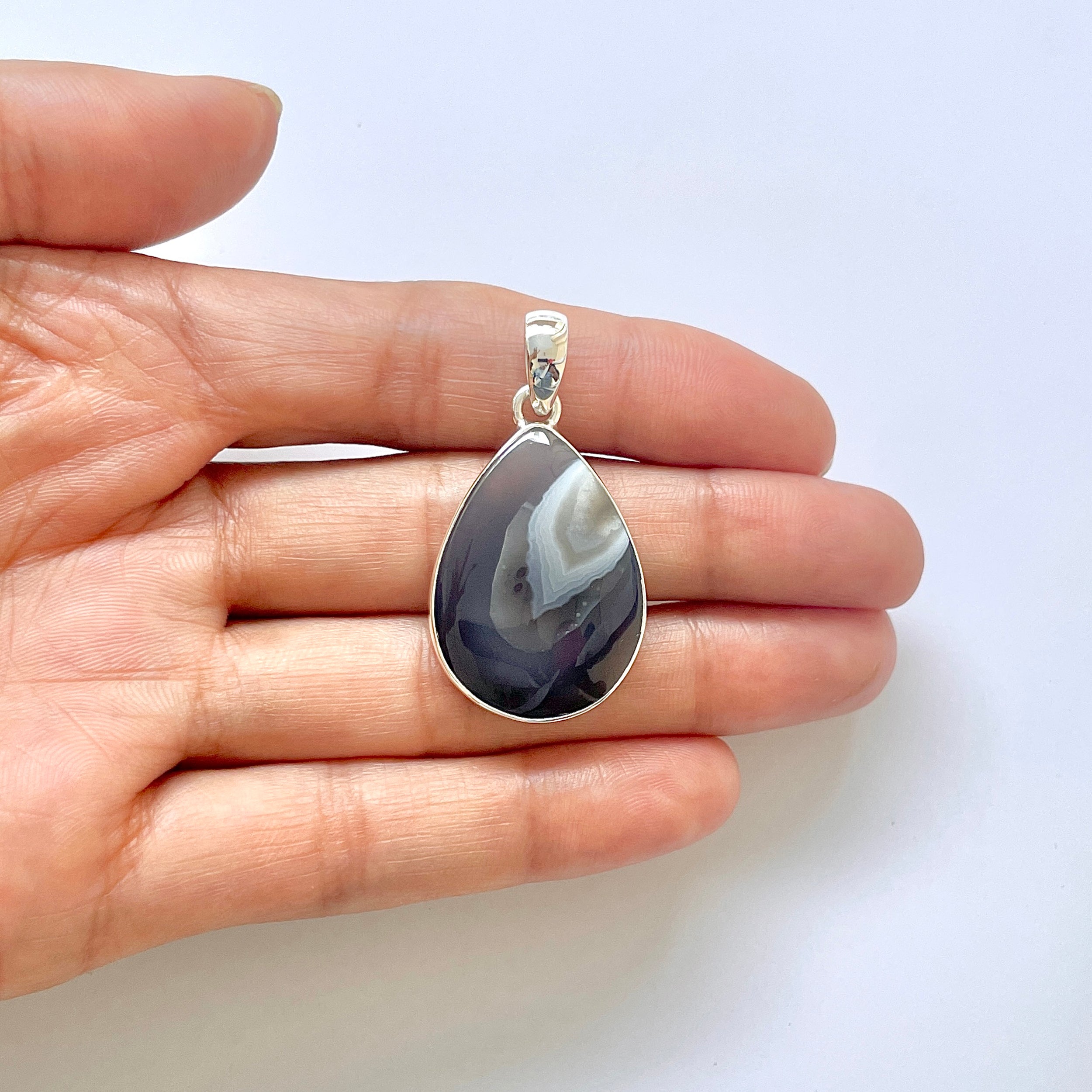 Botswana Agate Pendant-(BWA-1-20)