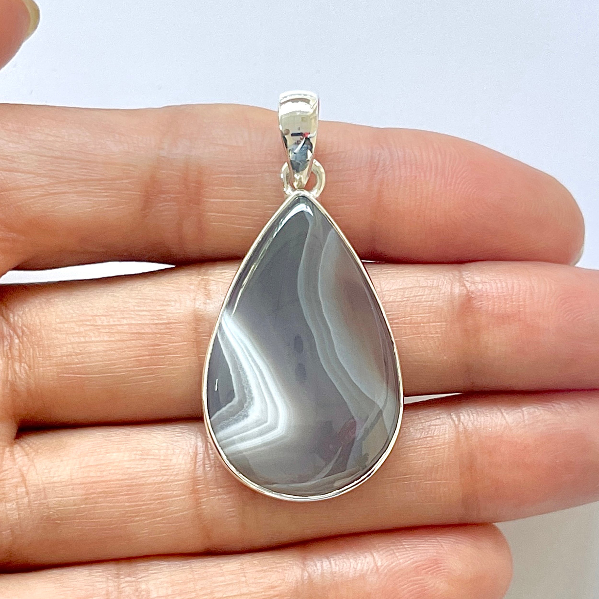 Botswana Agate Pendant-(BWA-1-29)