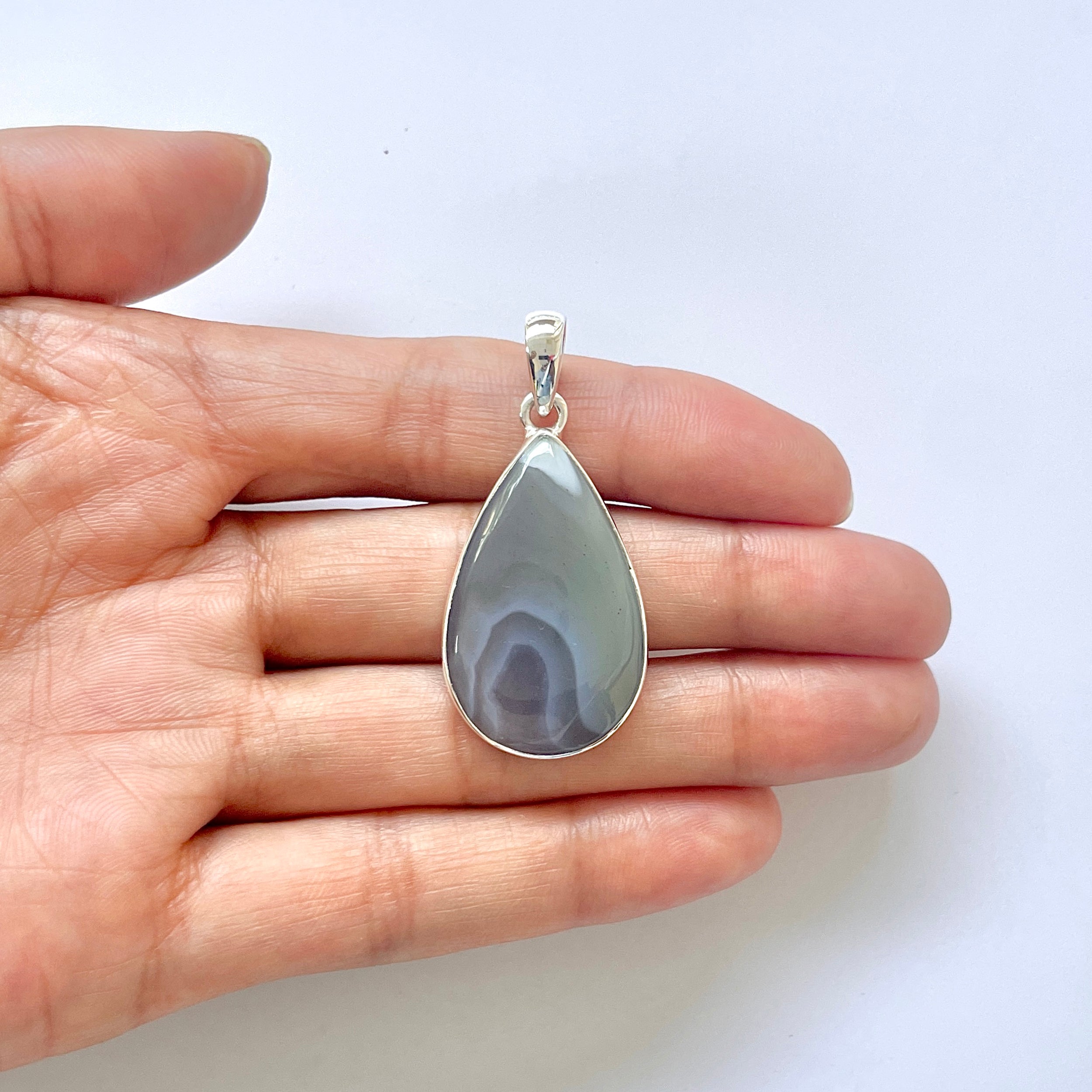 Botswana Agate Pendant-(BWA-1-33)