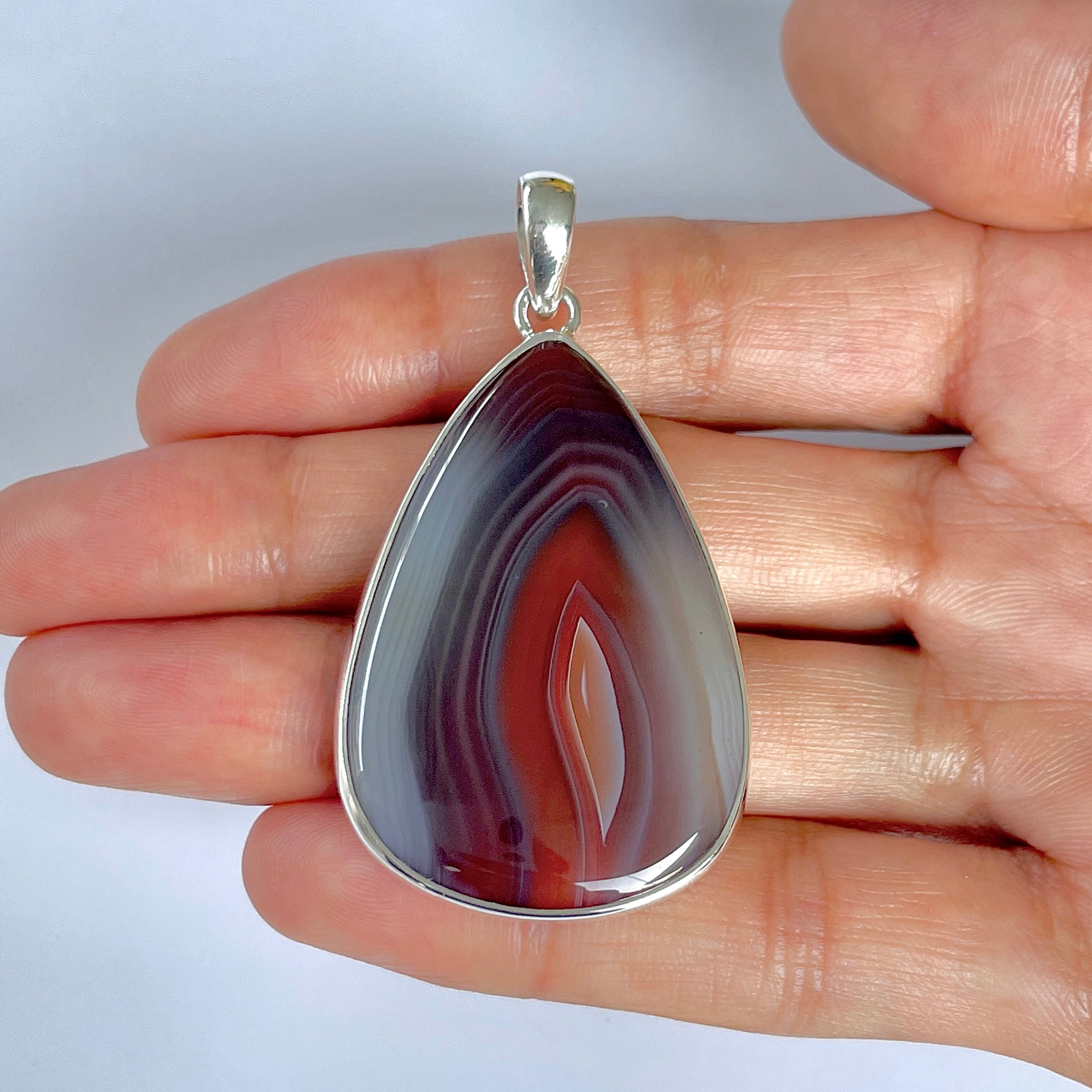 Botswana Agate Pendant-(BWA-1-38)