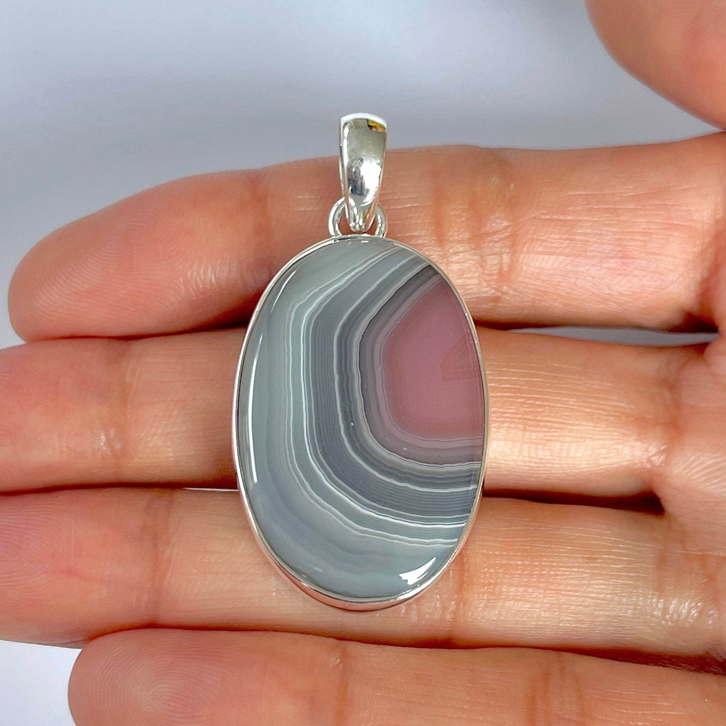 Botswana Agate Pendant-(BWA-1-40)