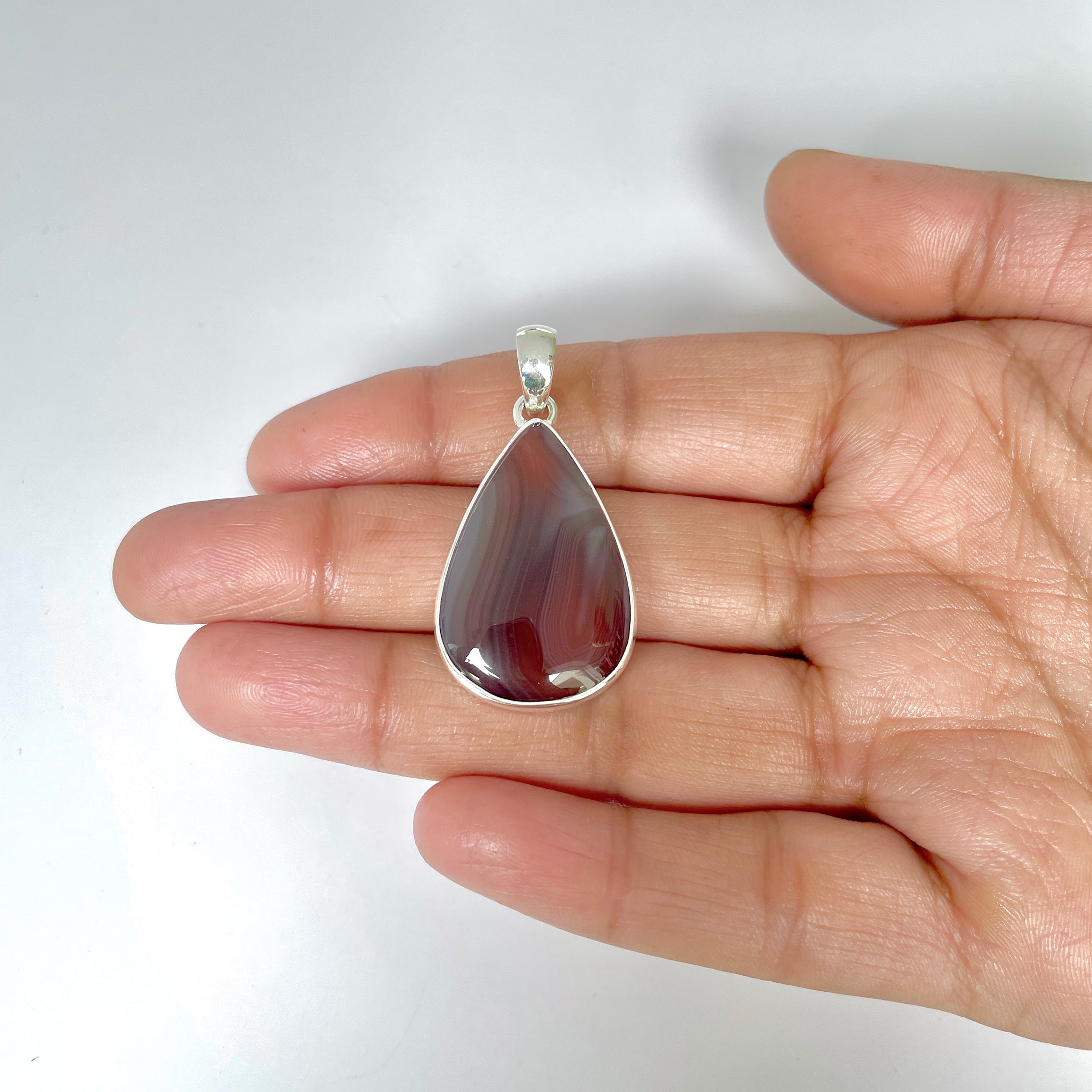 Botswana Agate Pendant-(BWA-1-57)