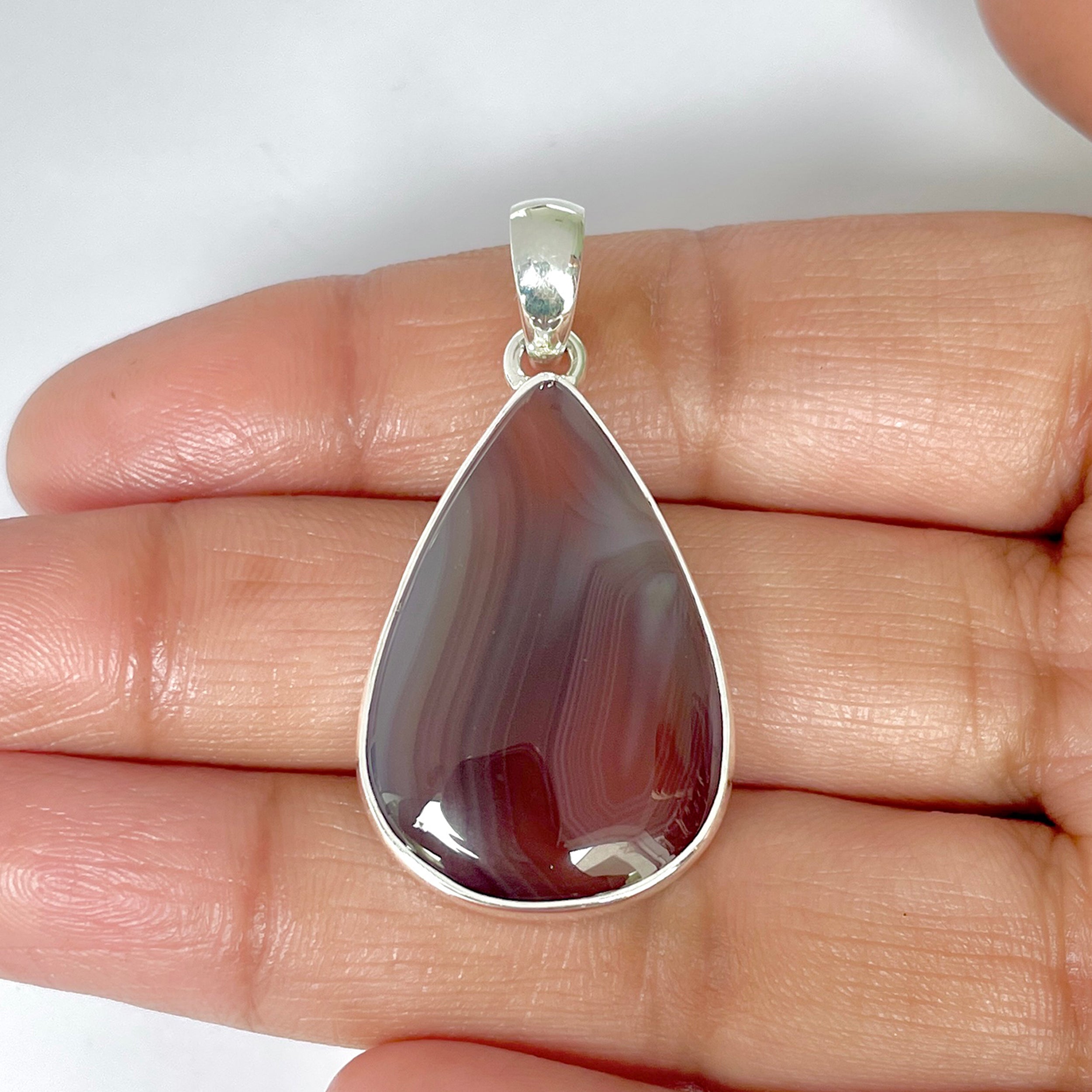 Botswana Agate Pendant-(BWA-1-57)