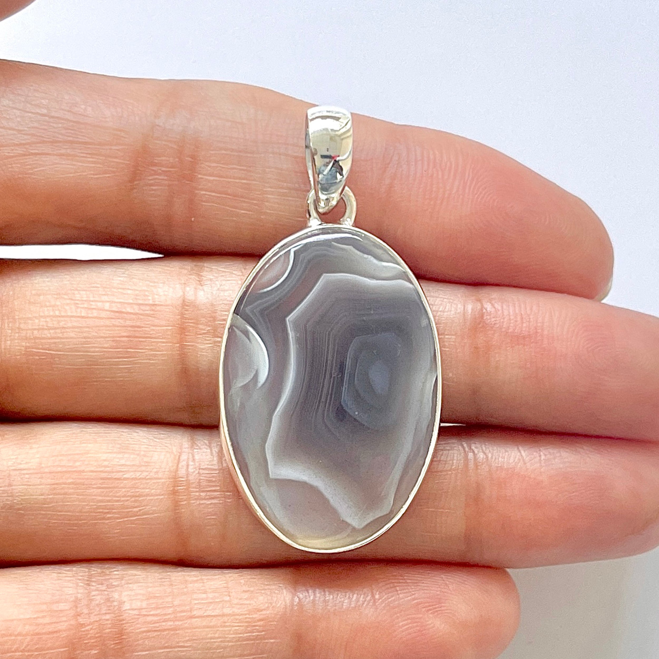 Botswana Agate Pendant-(BWA-1-7)