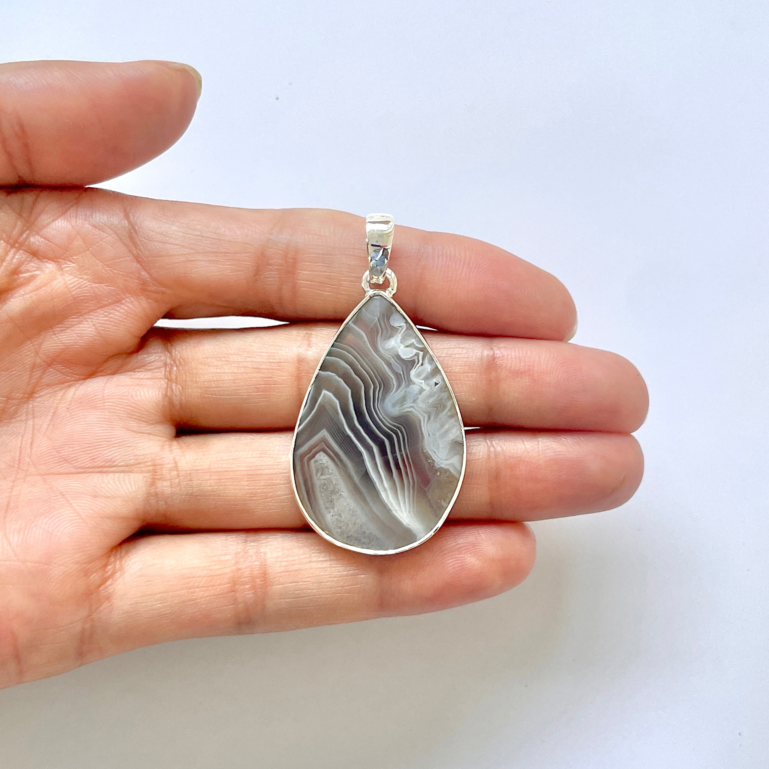 Botswana Agate Pendant-(BWA-1-8)