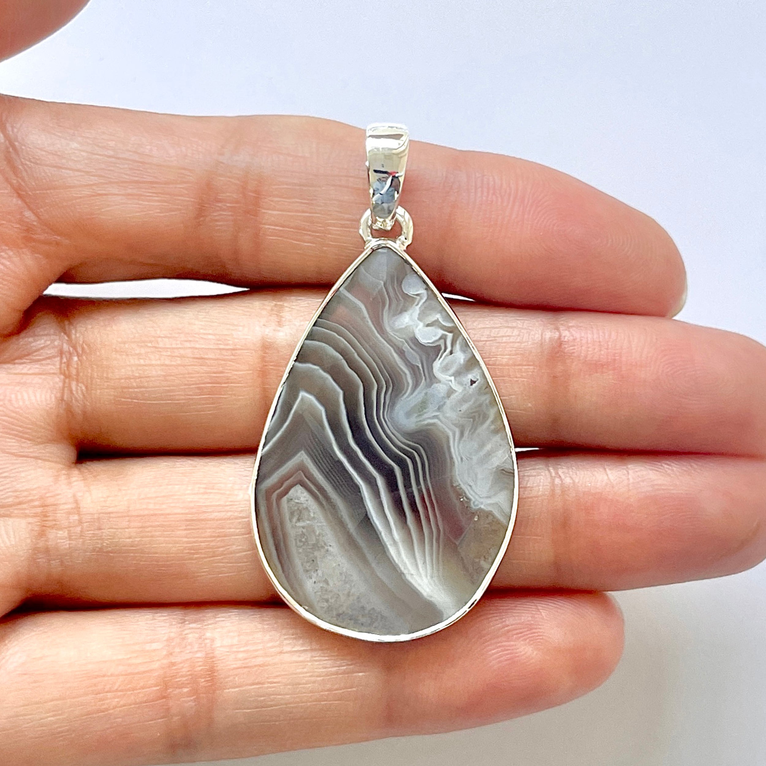 Botswana Agate Pendant-(BWA-1-8)