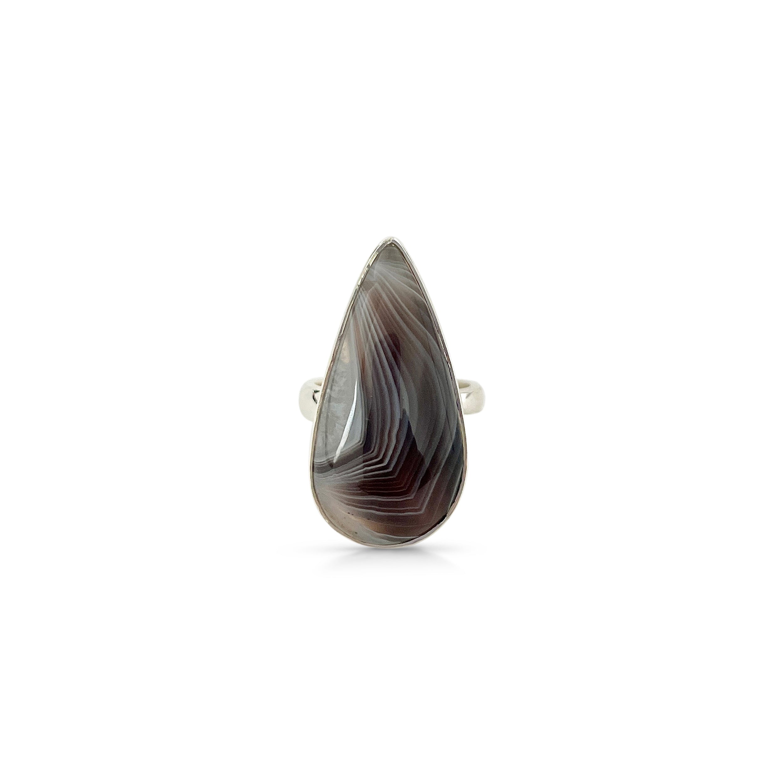Botswana Agate Ring-(BWA-2-10)