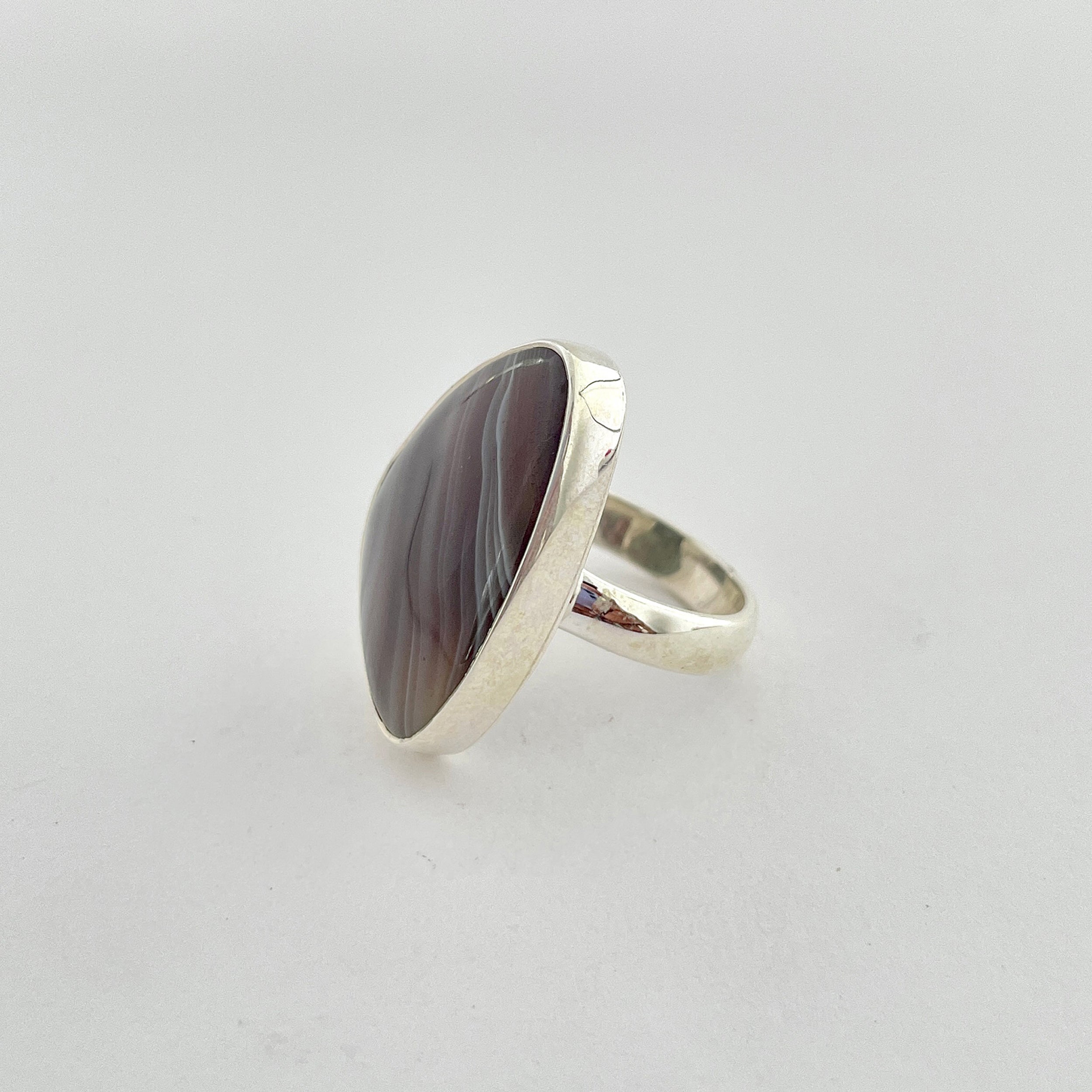 Botswana Agate Ring-(BWA-2-13)