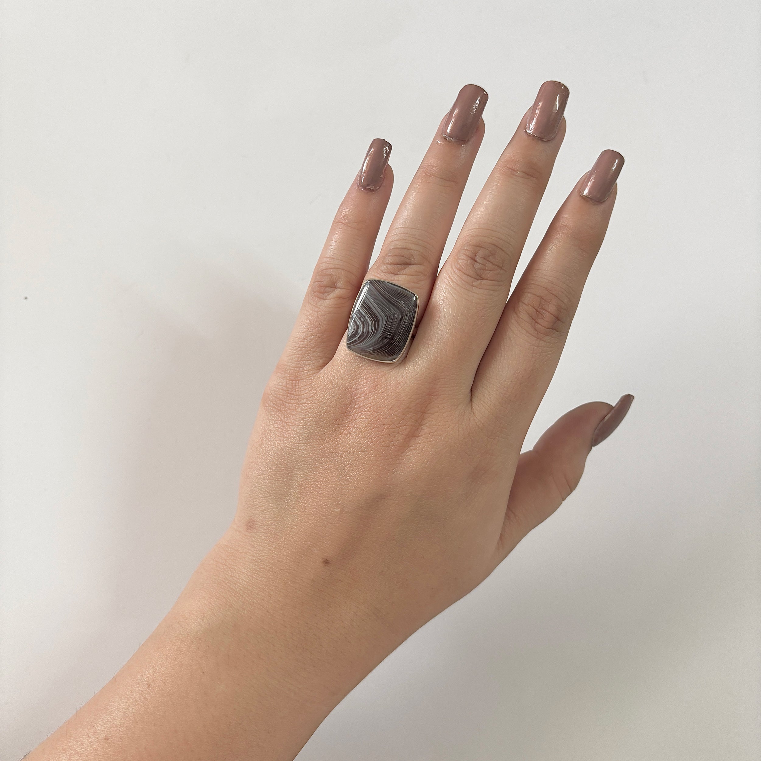 Botswana Agate Ring-(BWA-2-22)