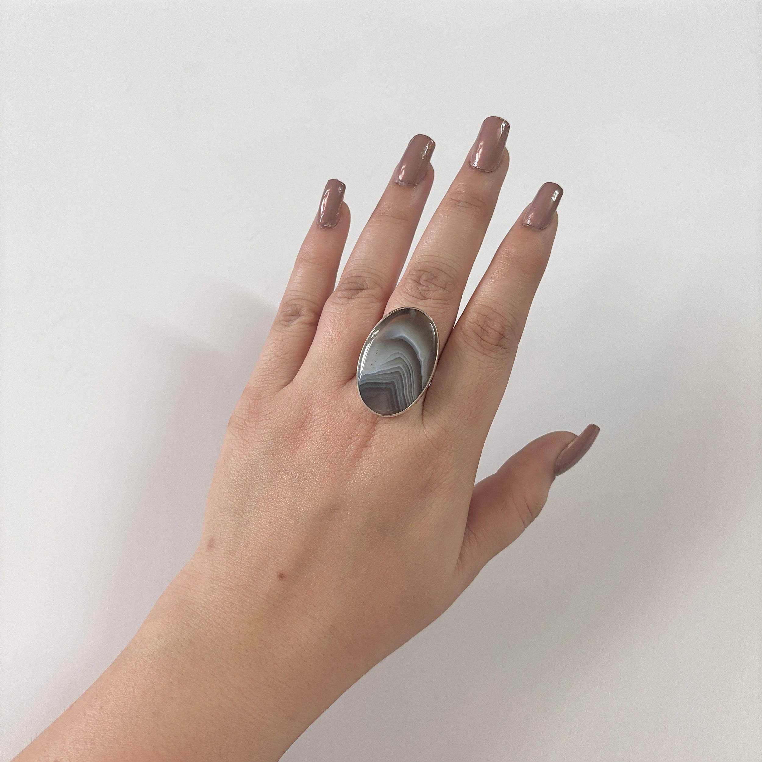 Botswana Agate Ring-(BWA-2-4)
