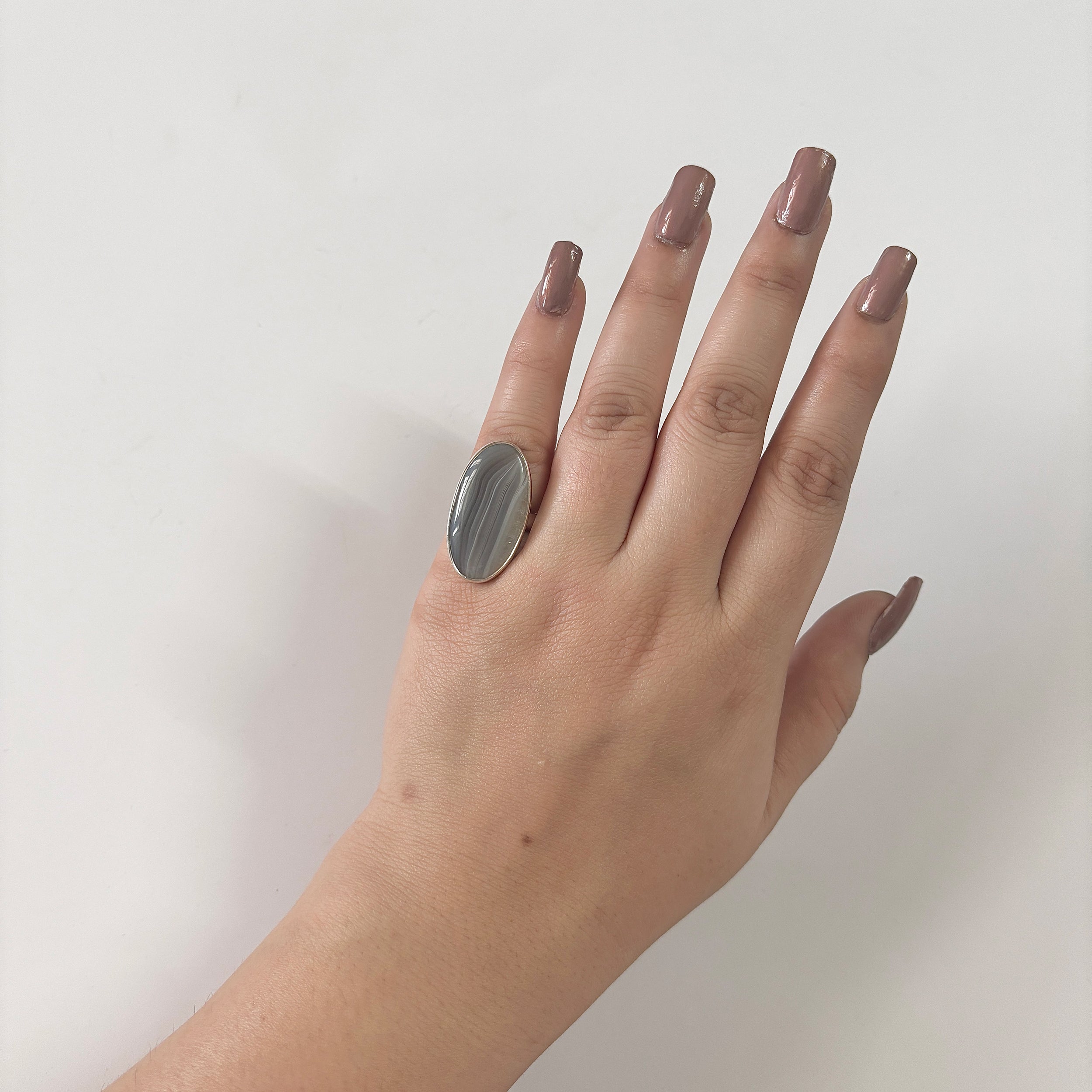 Botswana Agate Ring-(BWA-2-7)