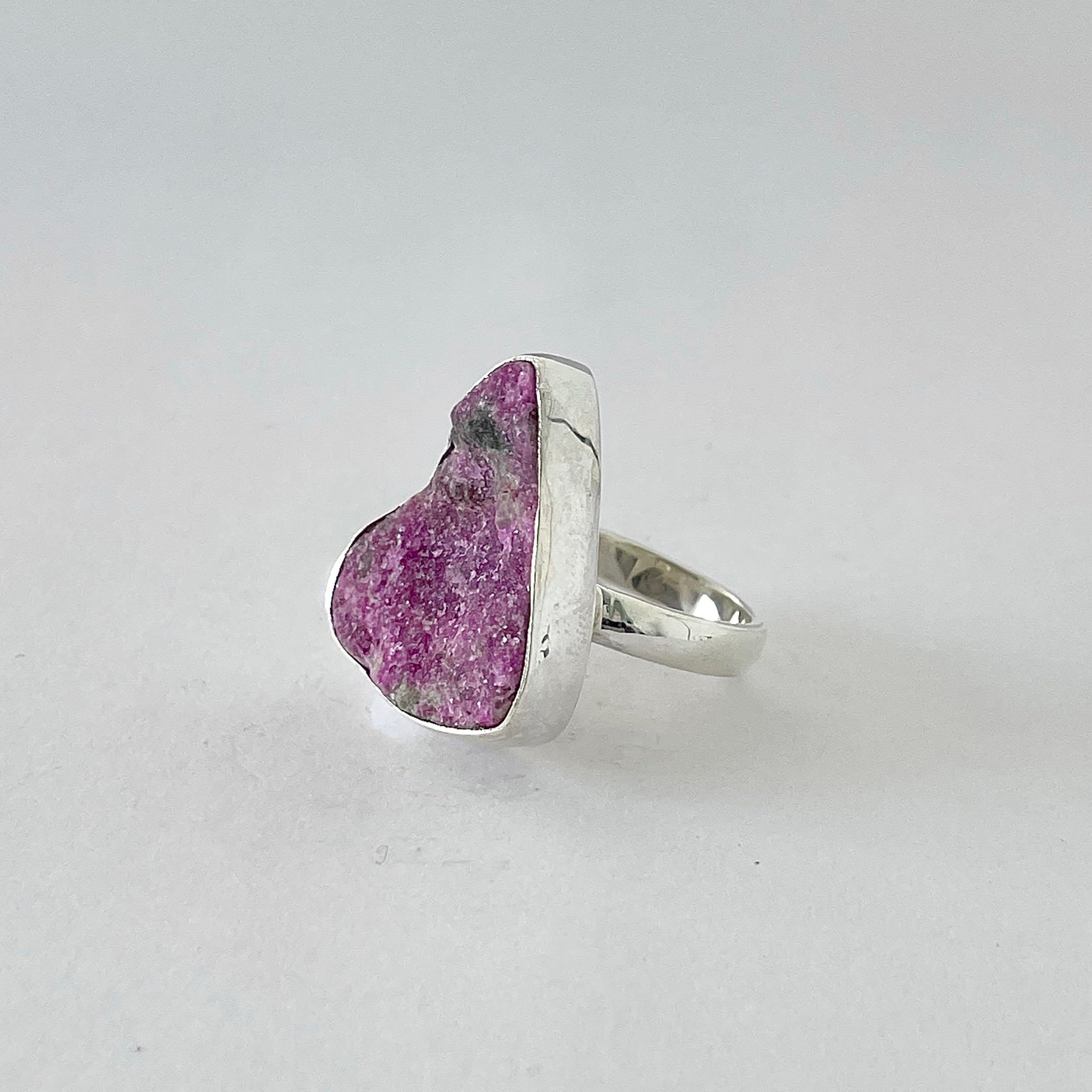 Cobalt Calcite Druzy Ring-(CBC-2-15)