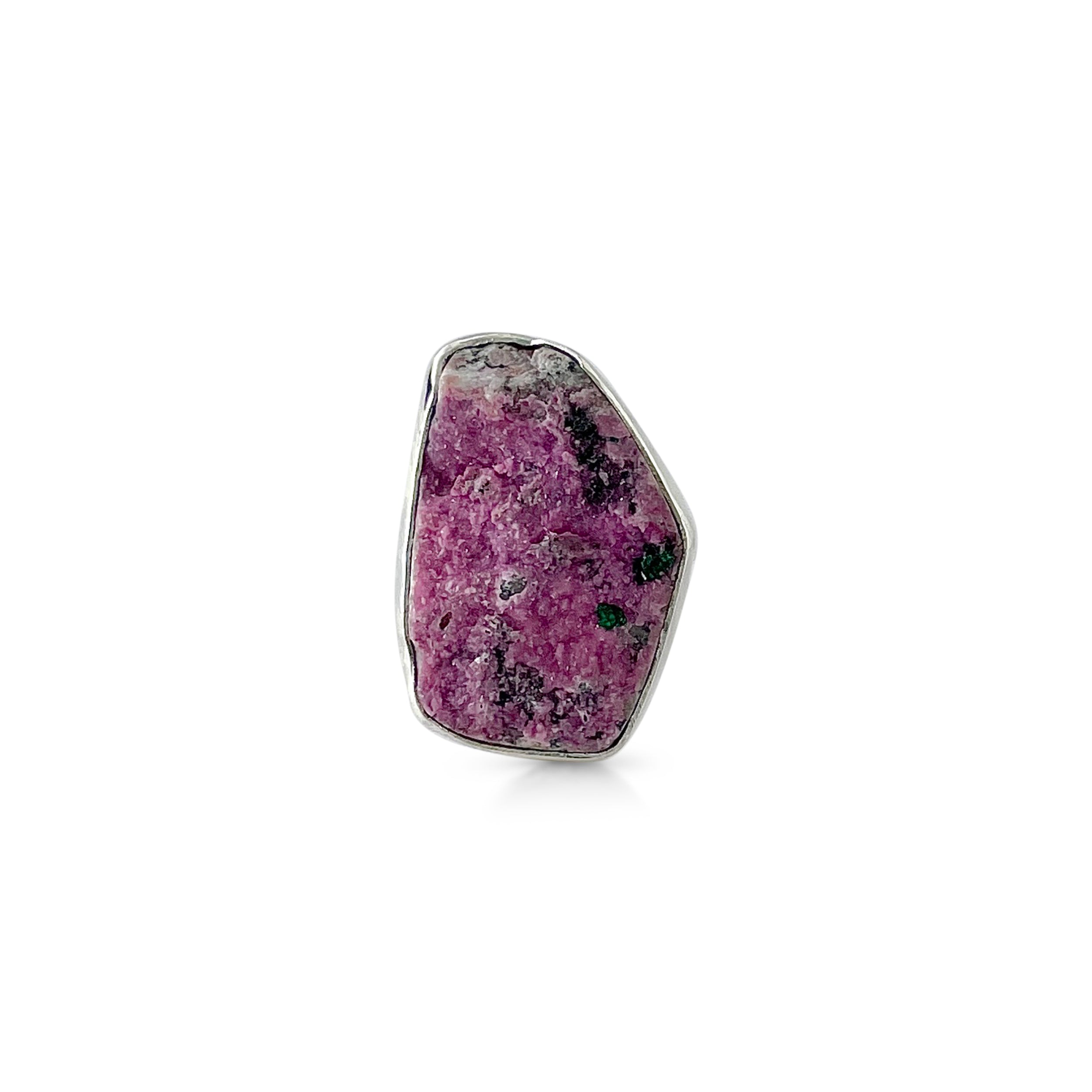 Cobalt Calcite Druzy Ring-(CBC-2-16)