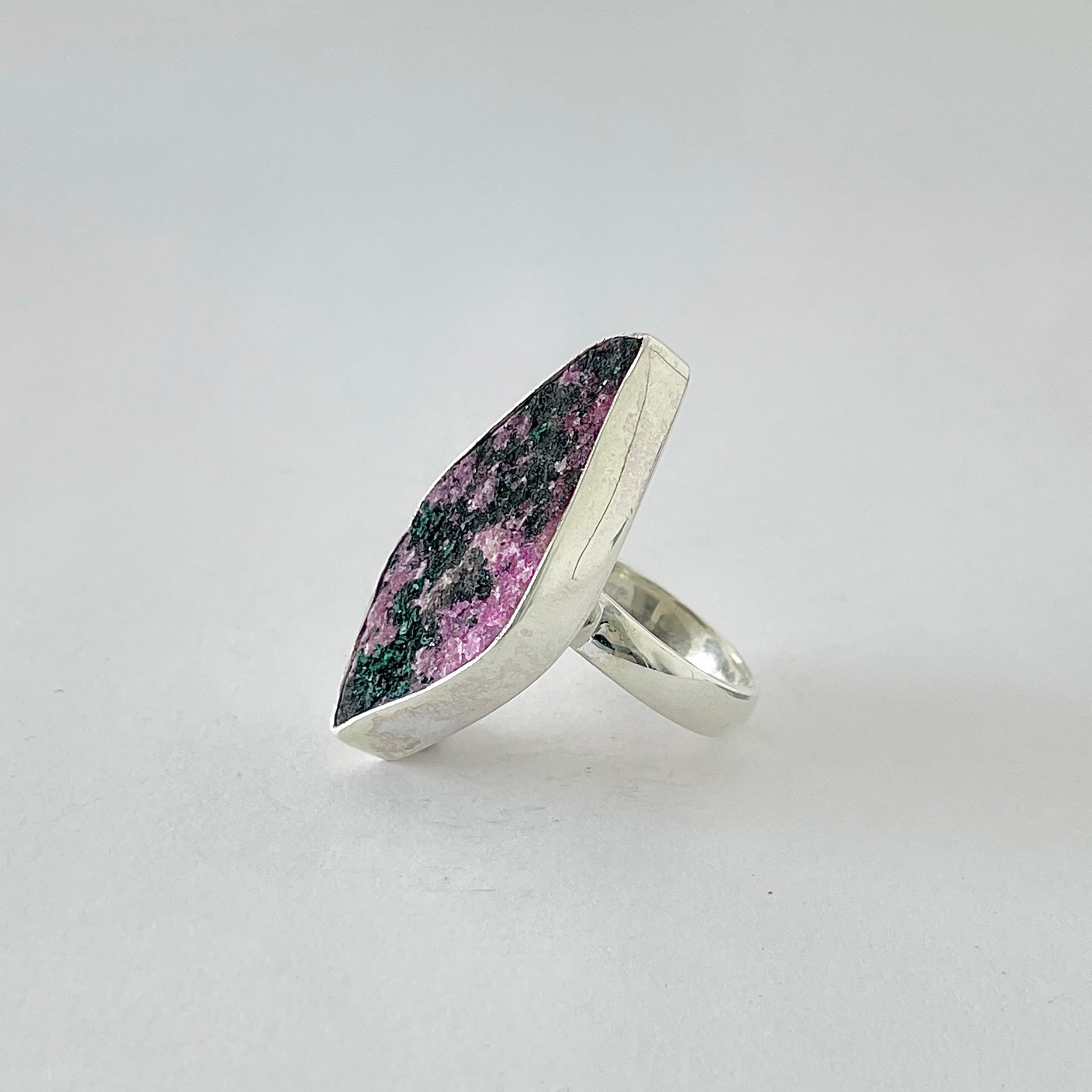 Cobalt Calcite Druzy Ring-(CBC-2-5)