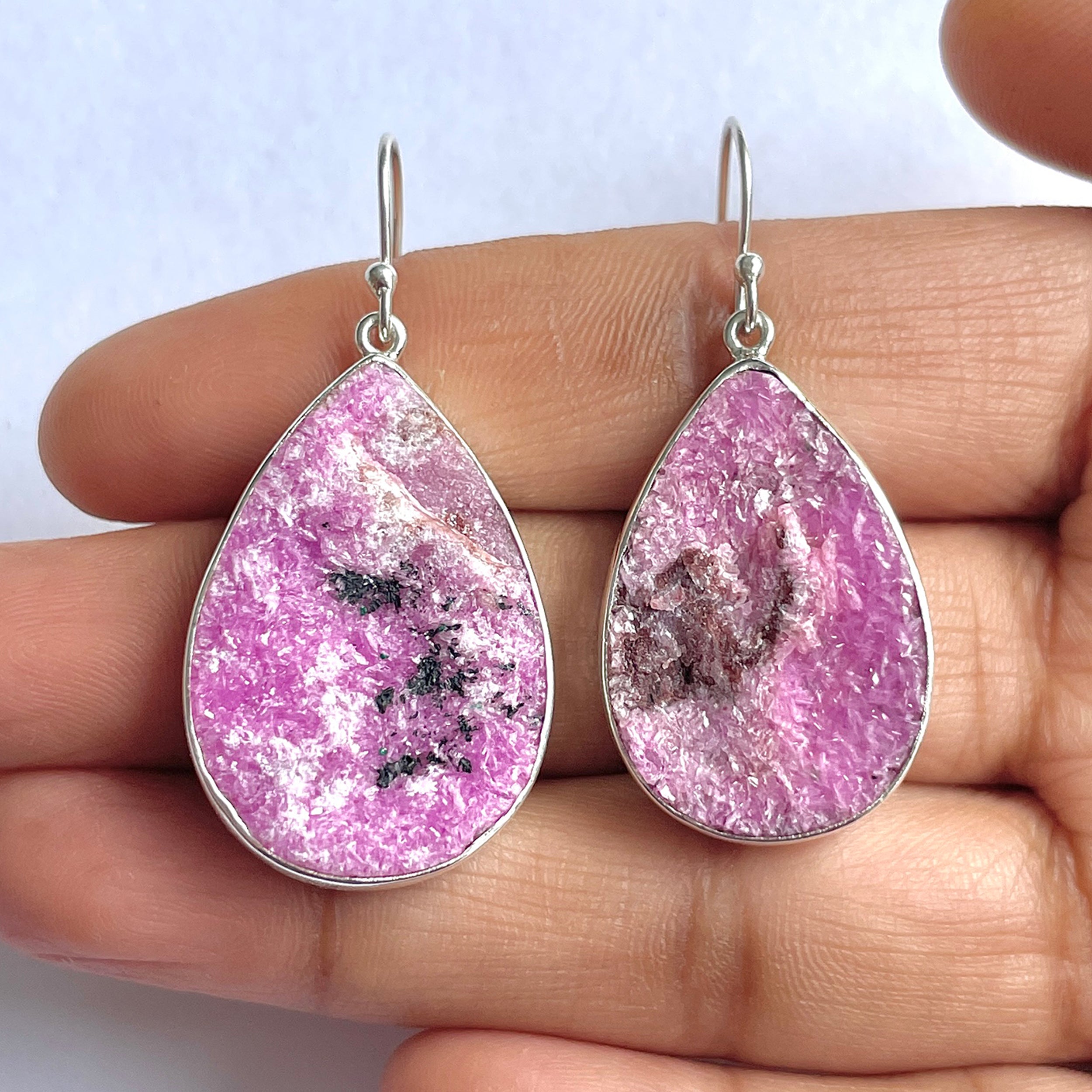 Cobalt Calcite Druzy Earring-(CBC-3-12)