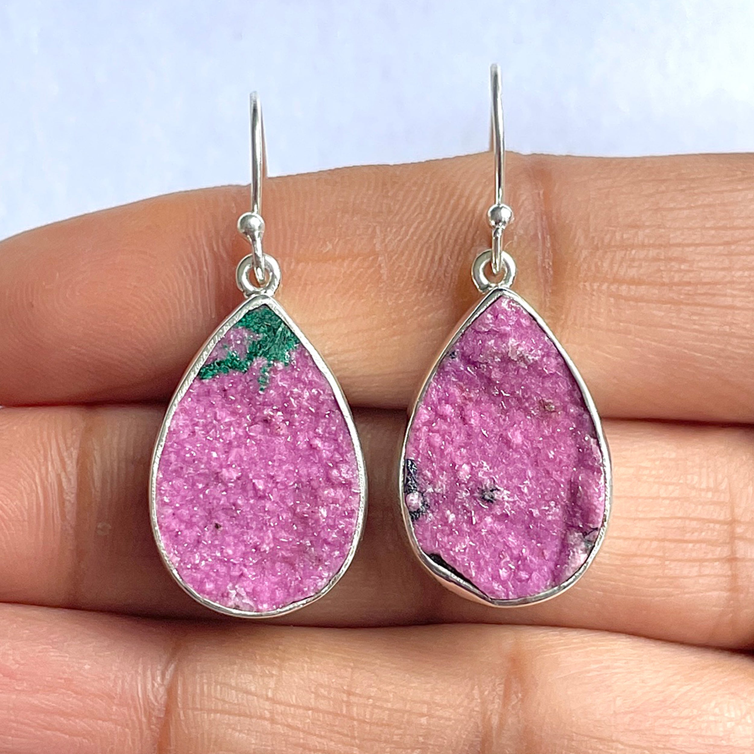 Cobalt Calcite Druzy Earring-(CBC-3-13)