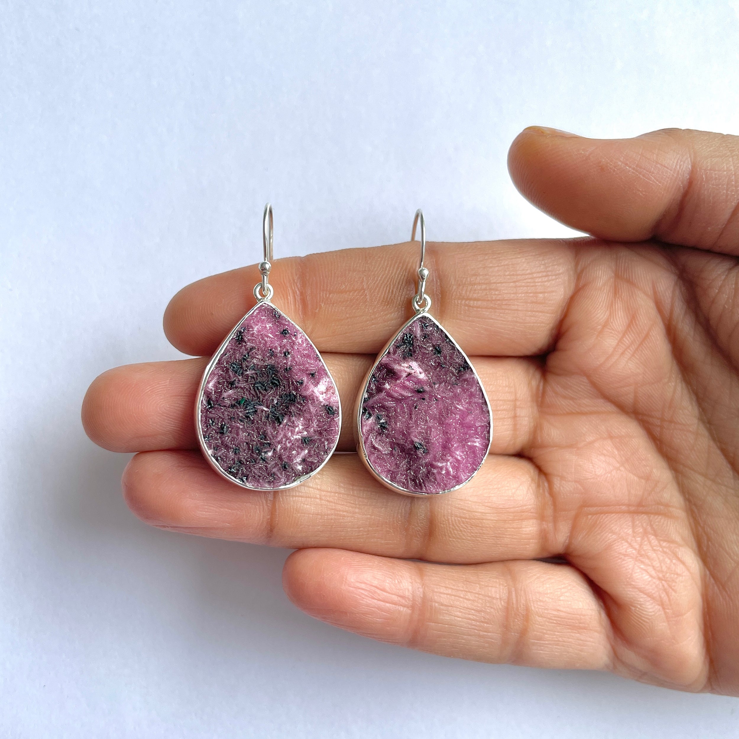 Cobalt Calcite Druzy Earring-(CBC-3-14)