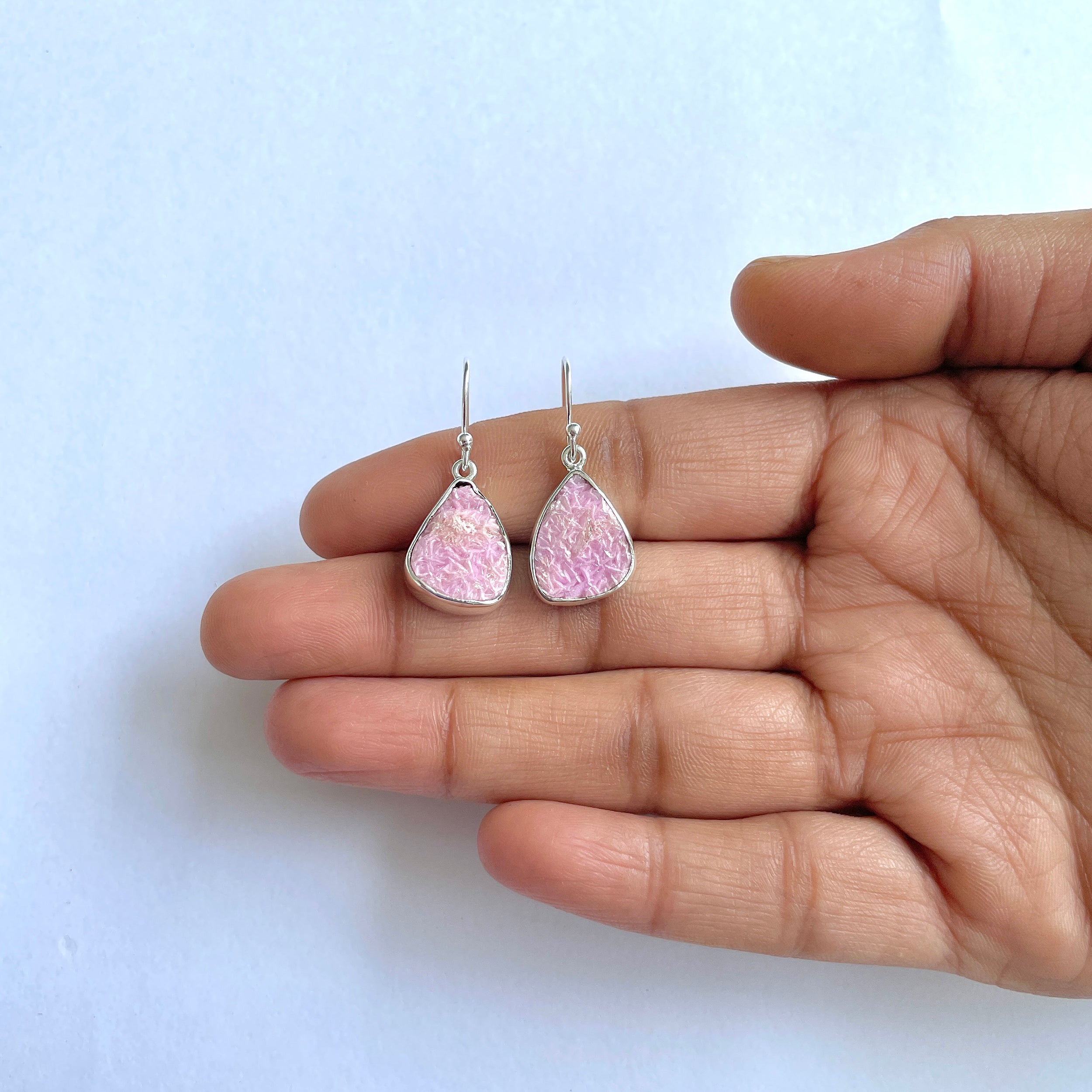 Cobalt Calcite Druzy Earring-(CBC-3-2)